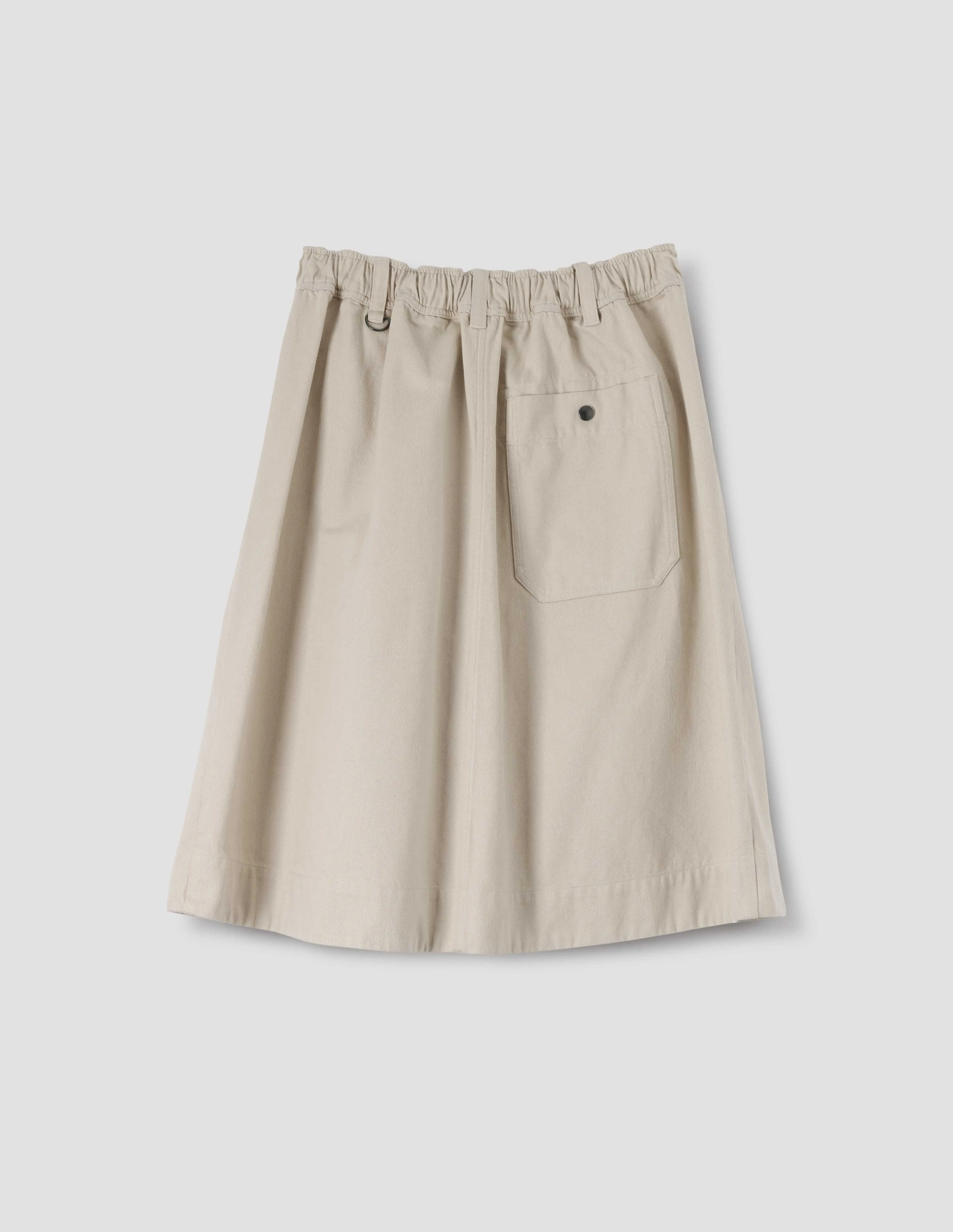 MHL. PANELLED SCOUT SKIRT | WORN COTTON DRILL | PUTTY