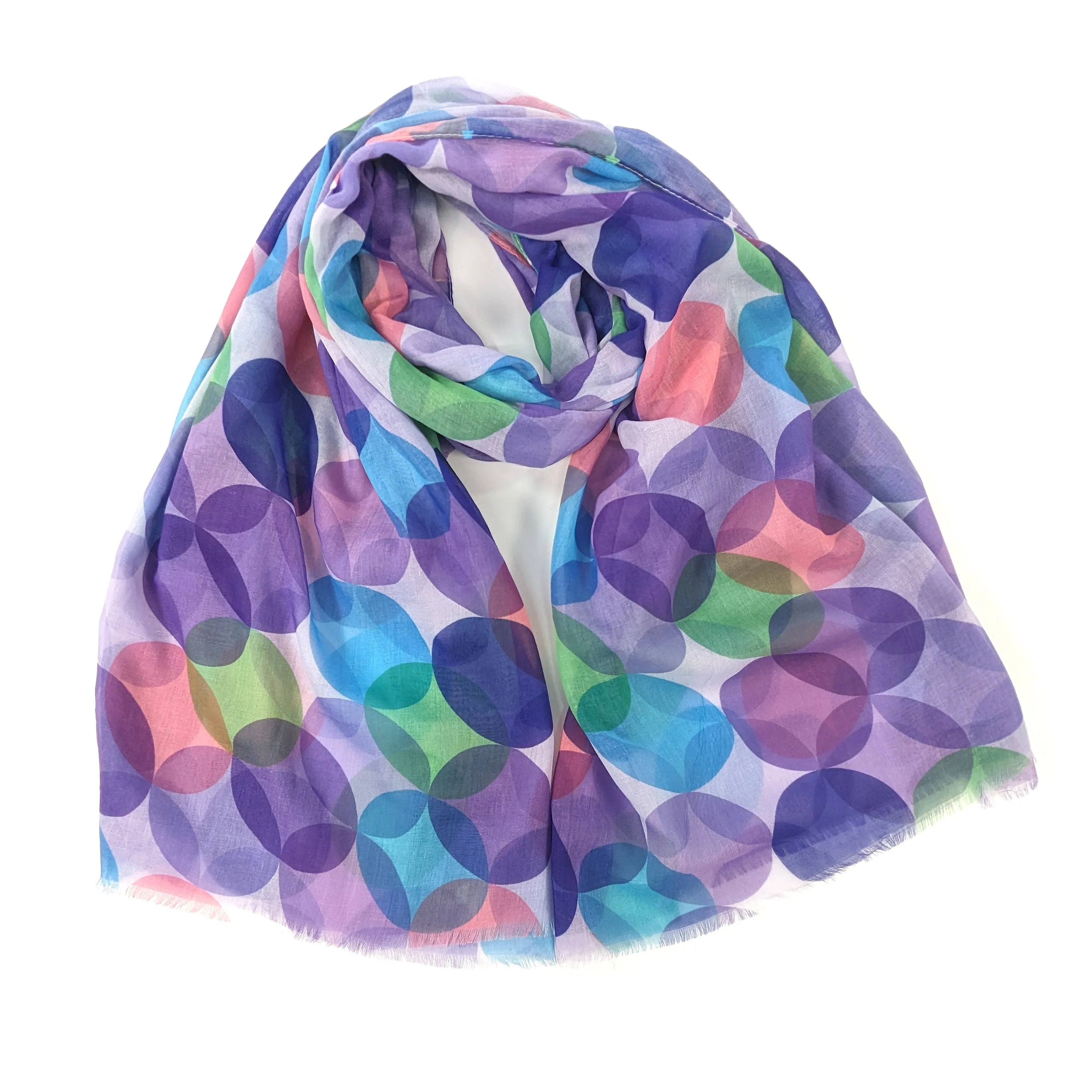 Mingling Circles Scarf - Lilac River (50x180cm)