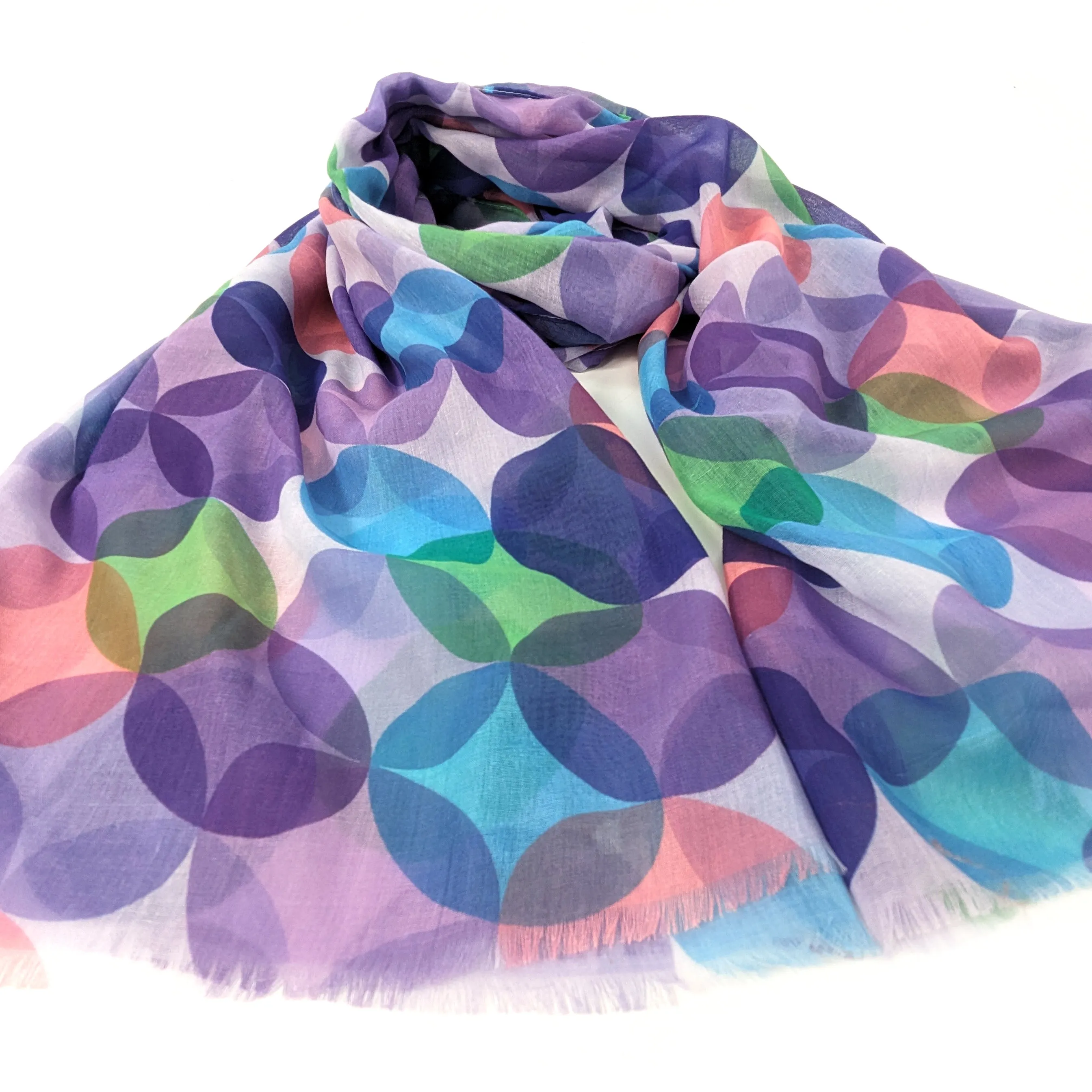 Mingling Circles Scarf - Lilac River (50x180cm)