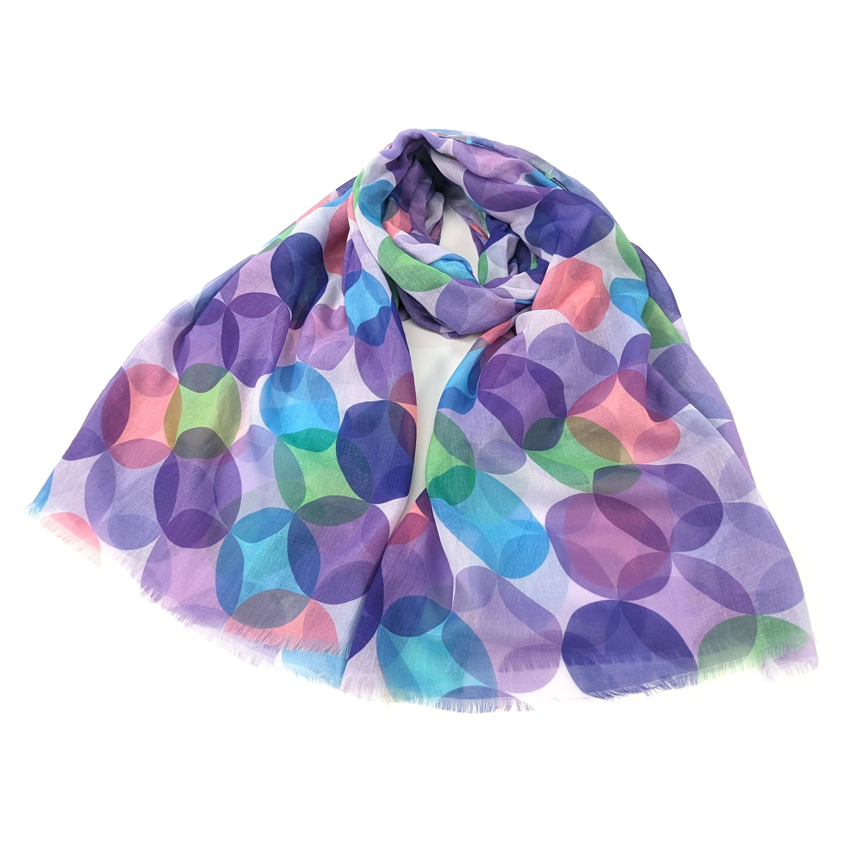 Mingling Circles Scarf - Lilac River (50x180cm)