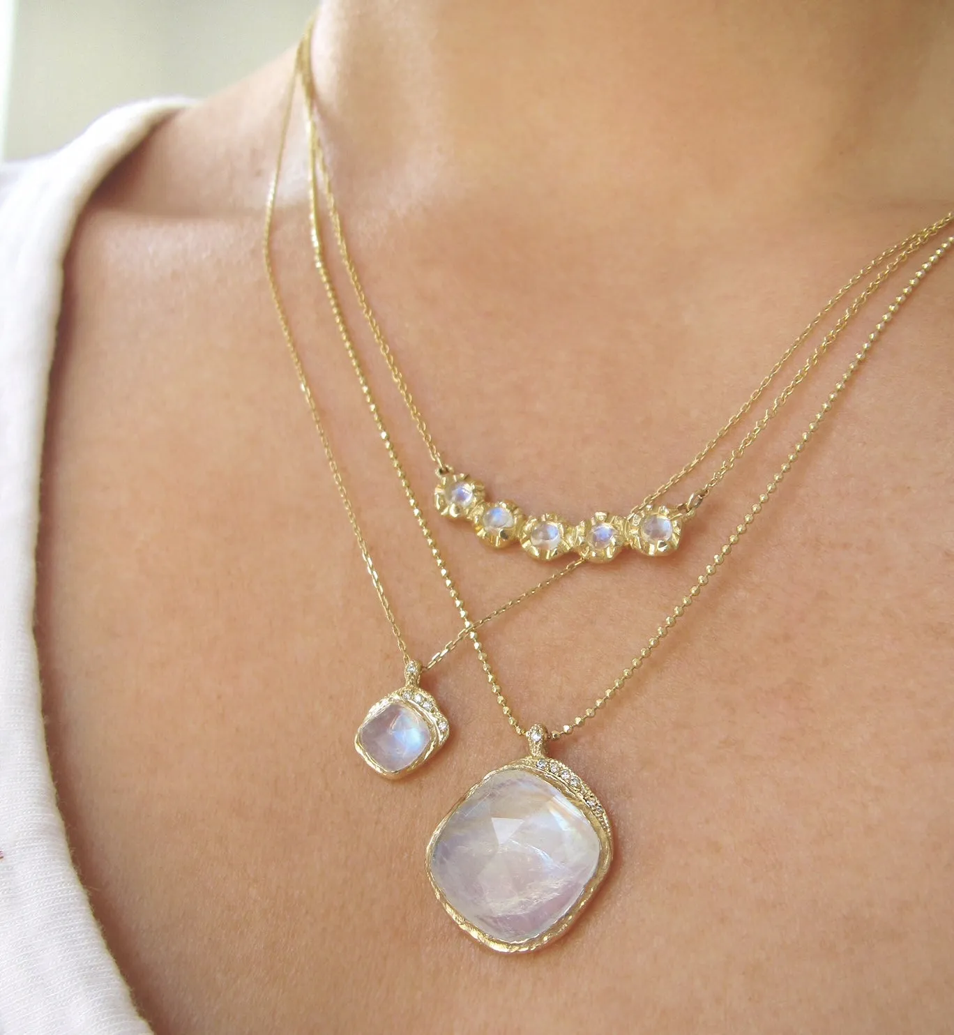 Mini Cove Moonstone Necklace