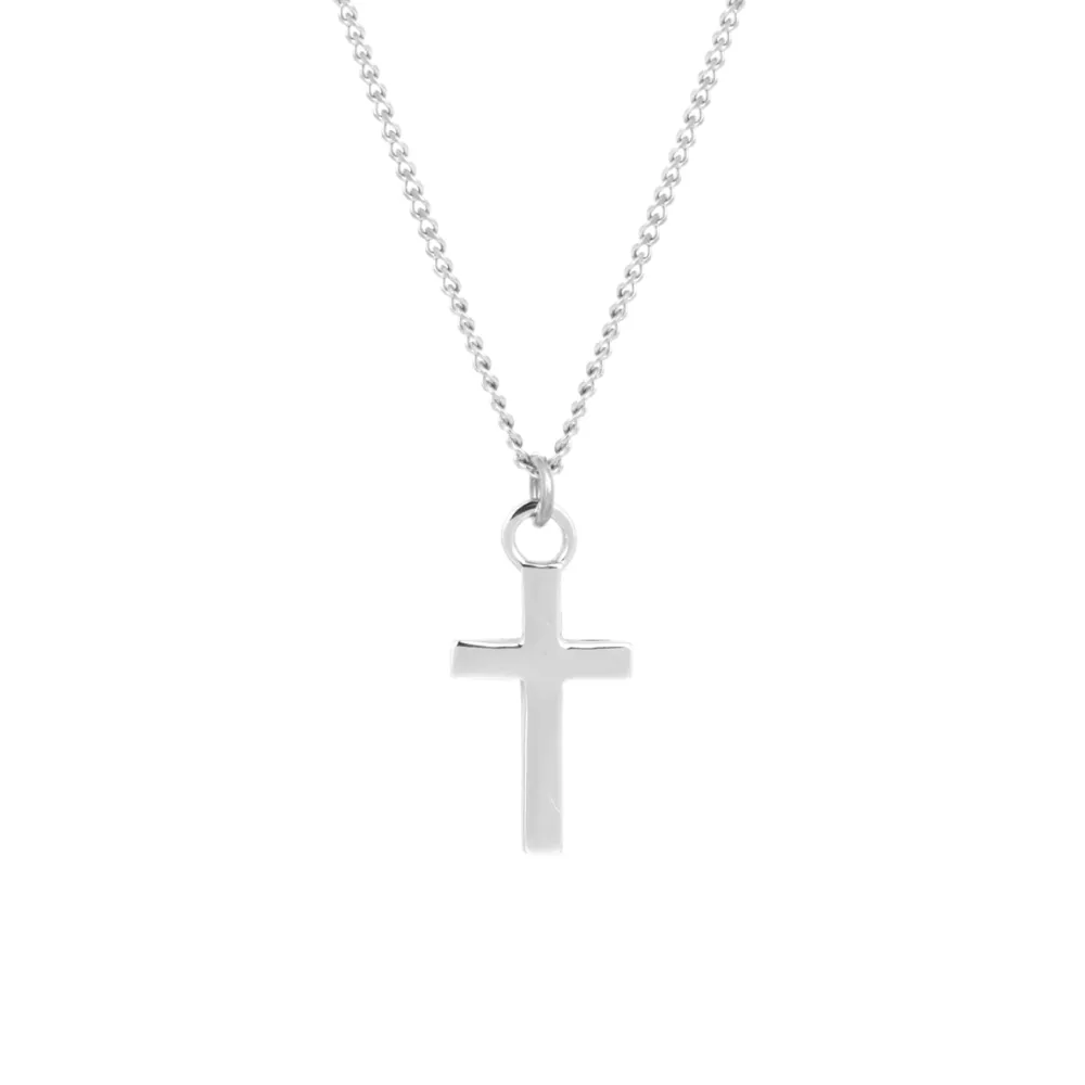 Mini Cross Pendant - Sterling Silver