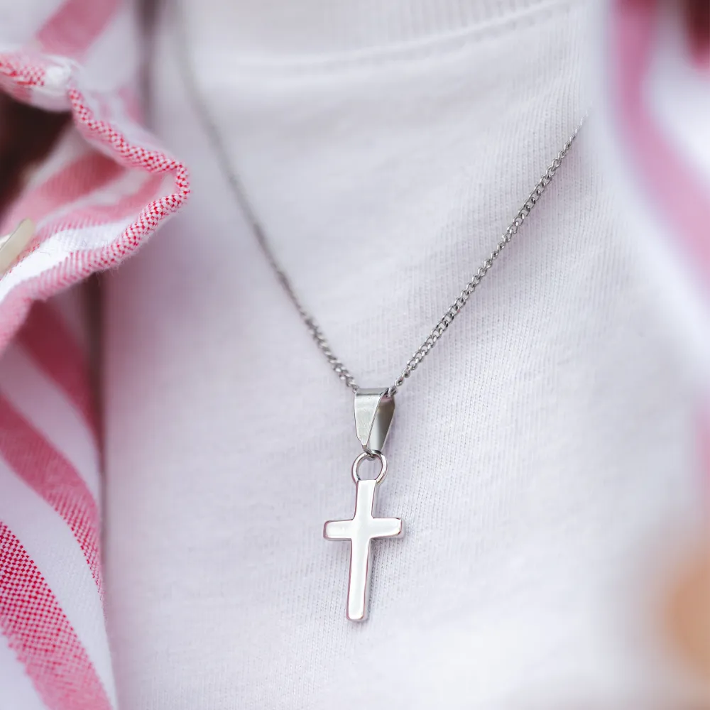 Mini Cross Pendant - Sterling Silver