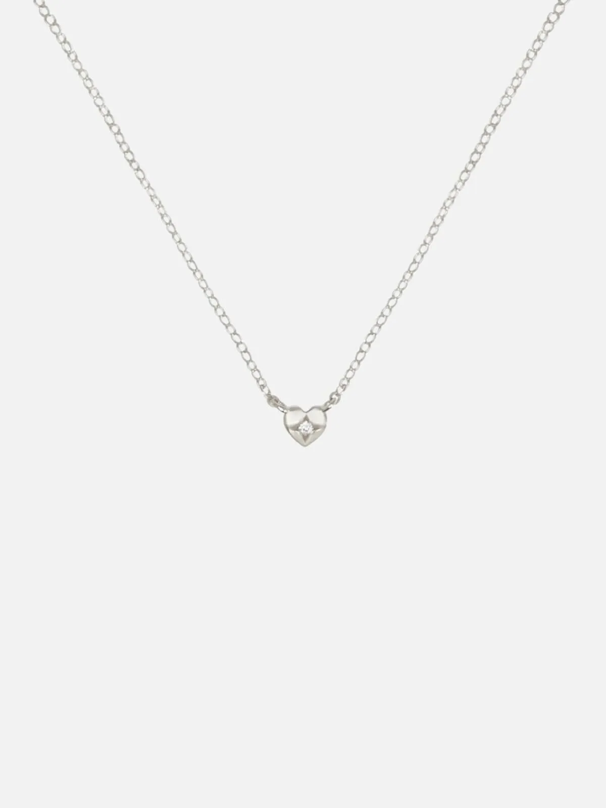 Mini Heart Necklace - Silver