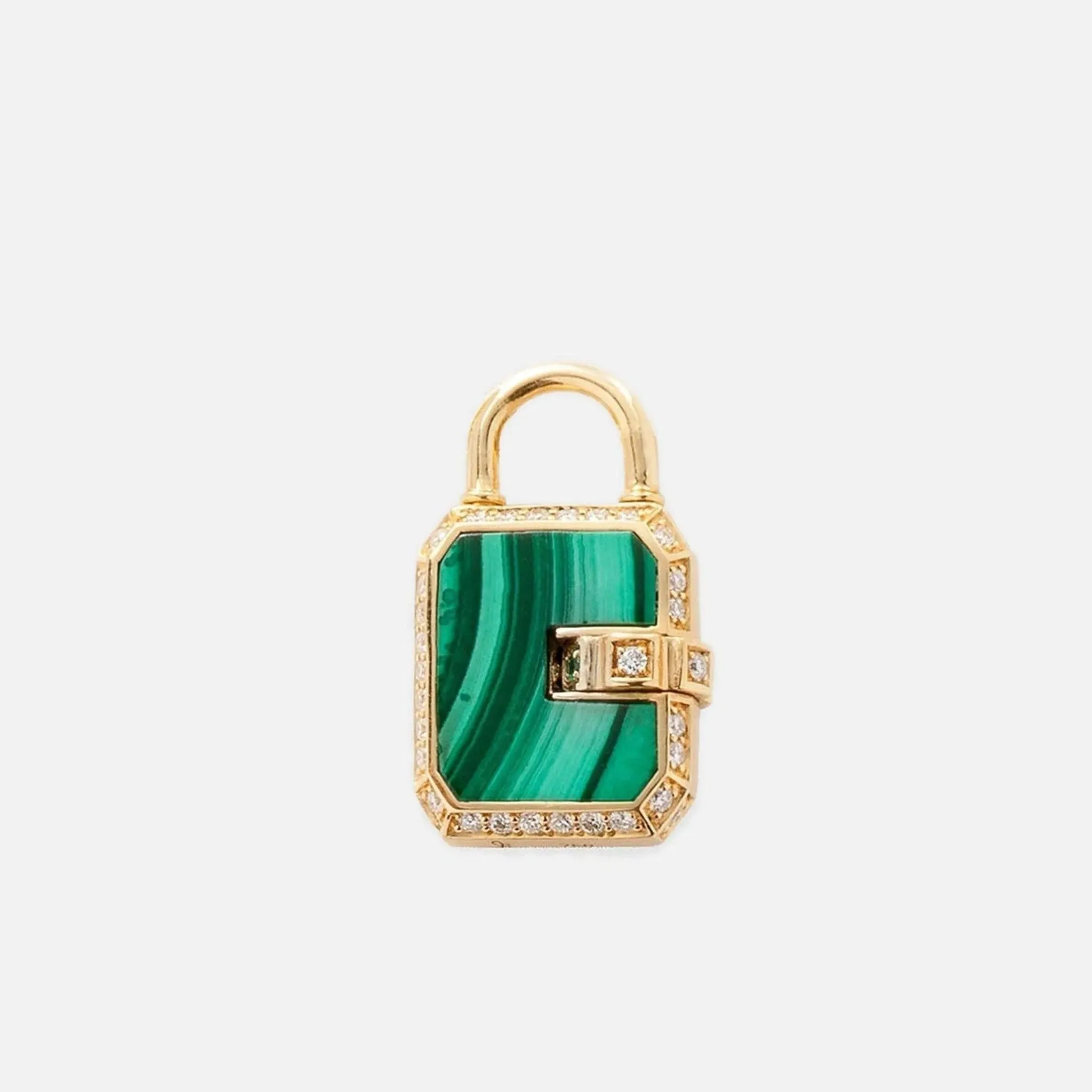 Mini Padlock, Malachite