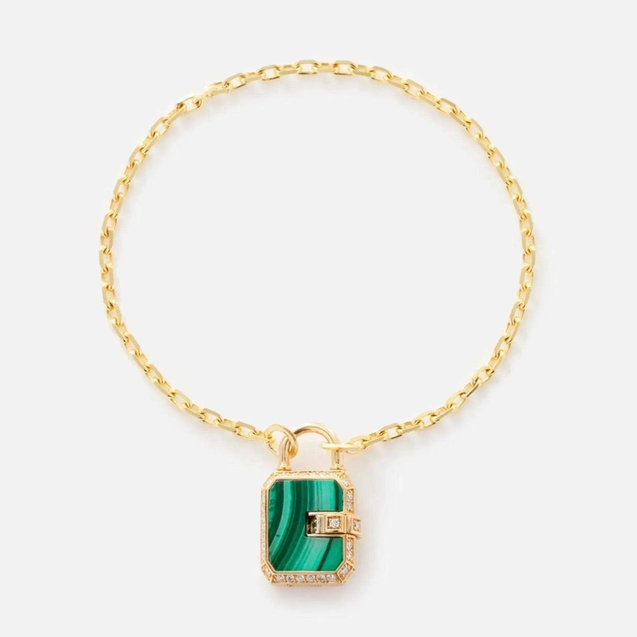 Mini Padlock, Malachite