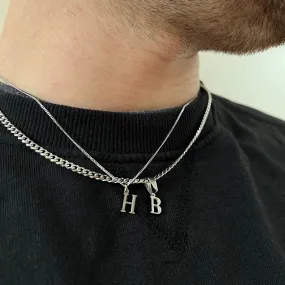 Mini Silver Initial Necklace