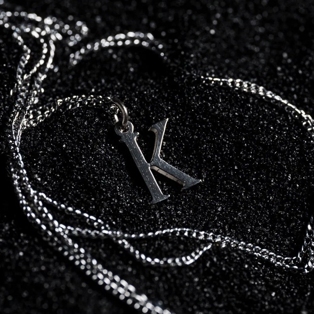 Mini Silver Initial Necklace