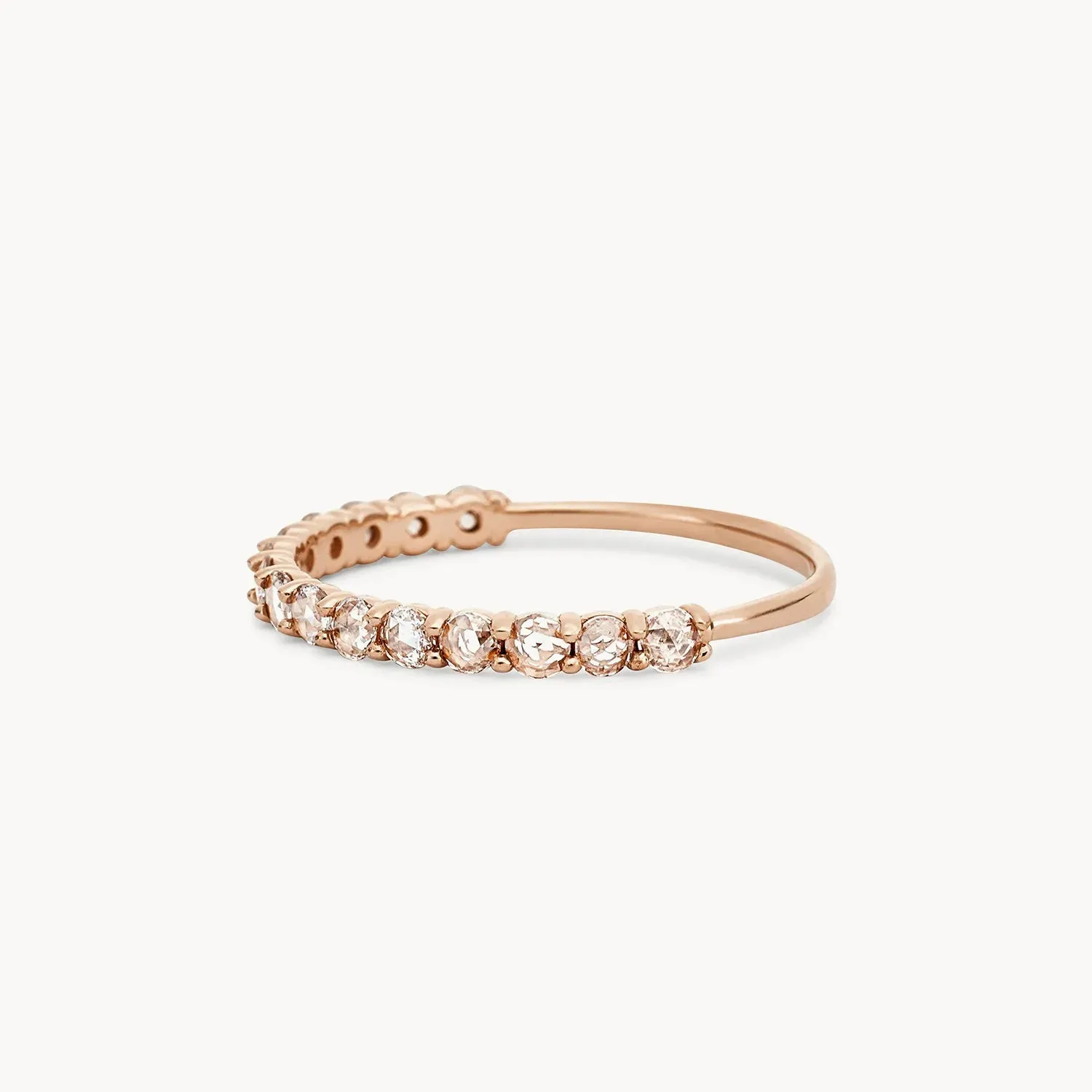 Moonglade ring - 14k rose gold, white diamonds