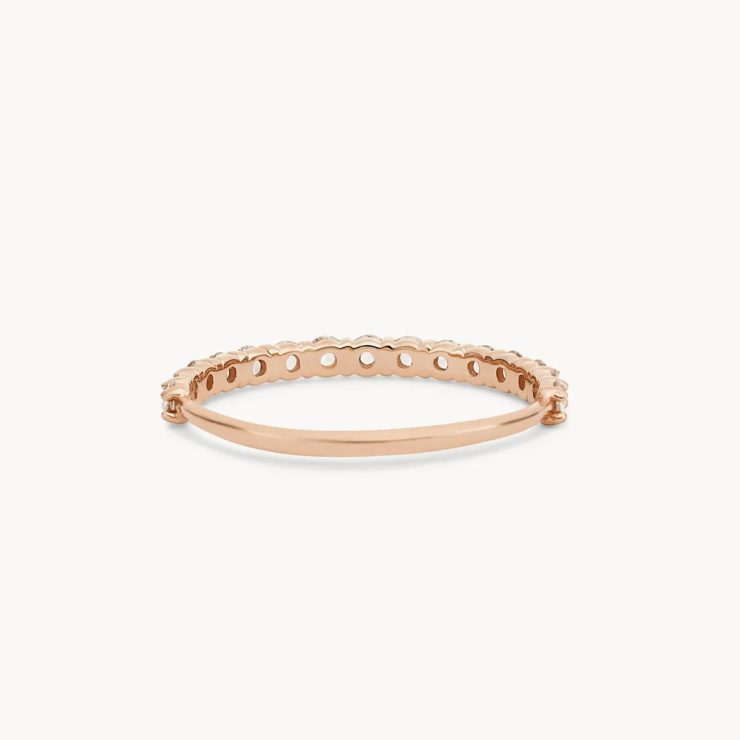 Moonglade ring - 14k rose gold, white diamonds