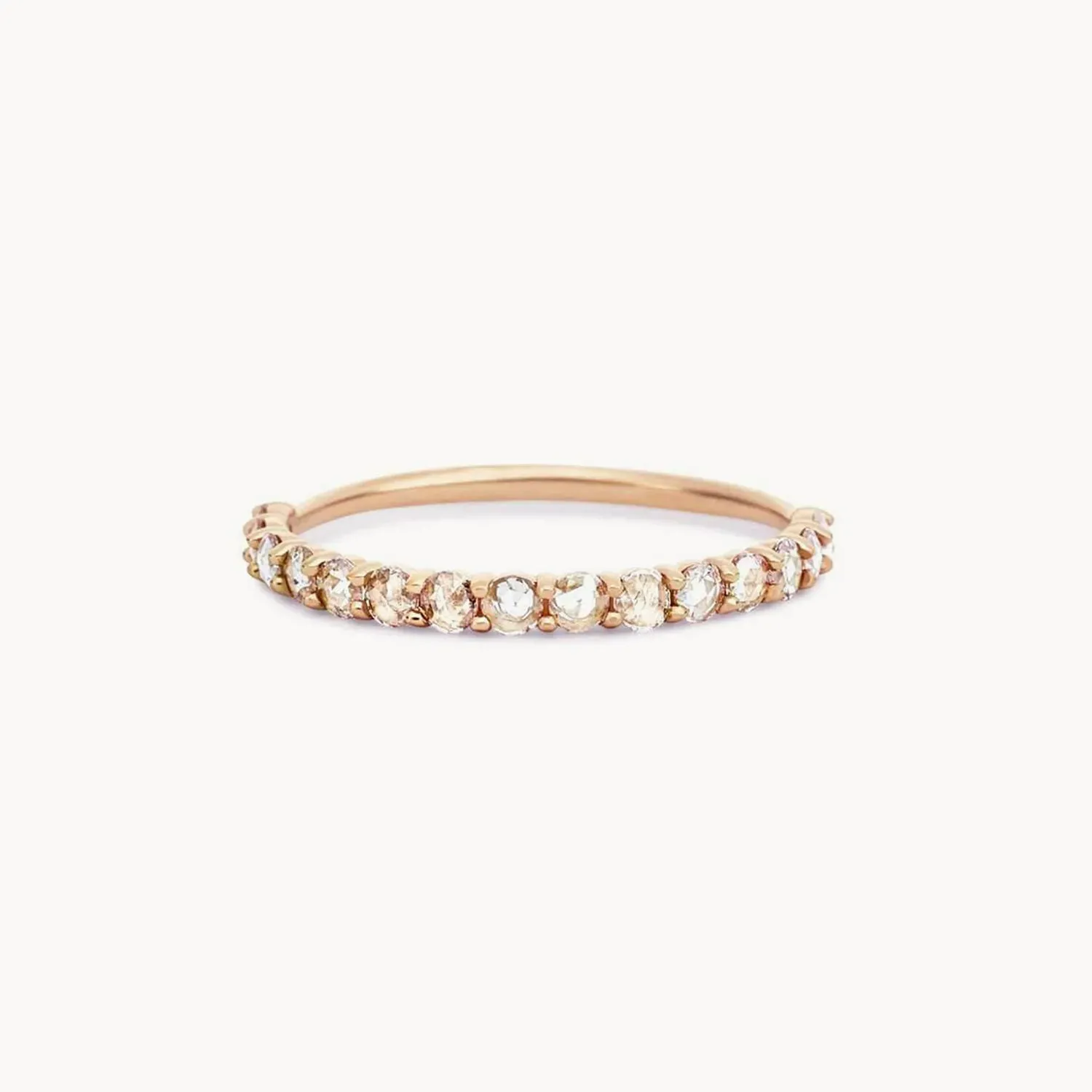 Moonglade ring - 14k rose gold, white diamonds