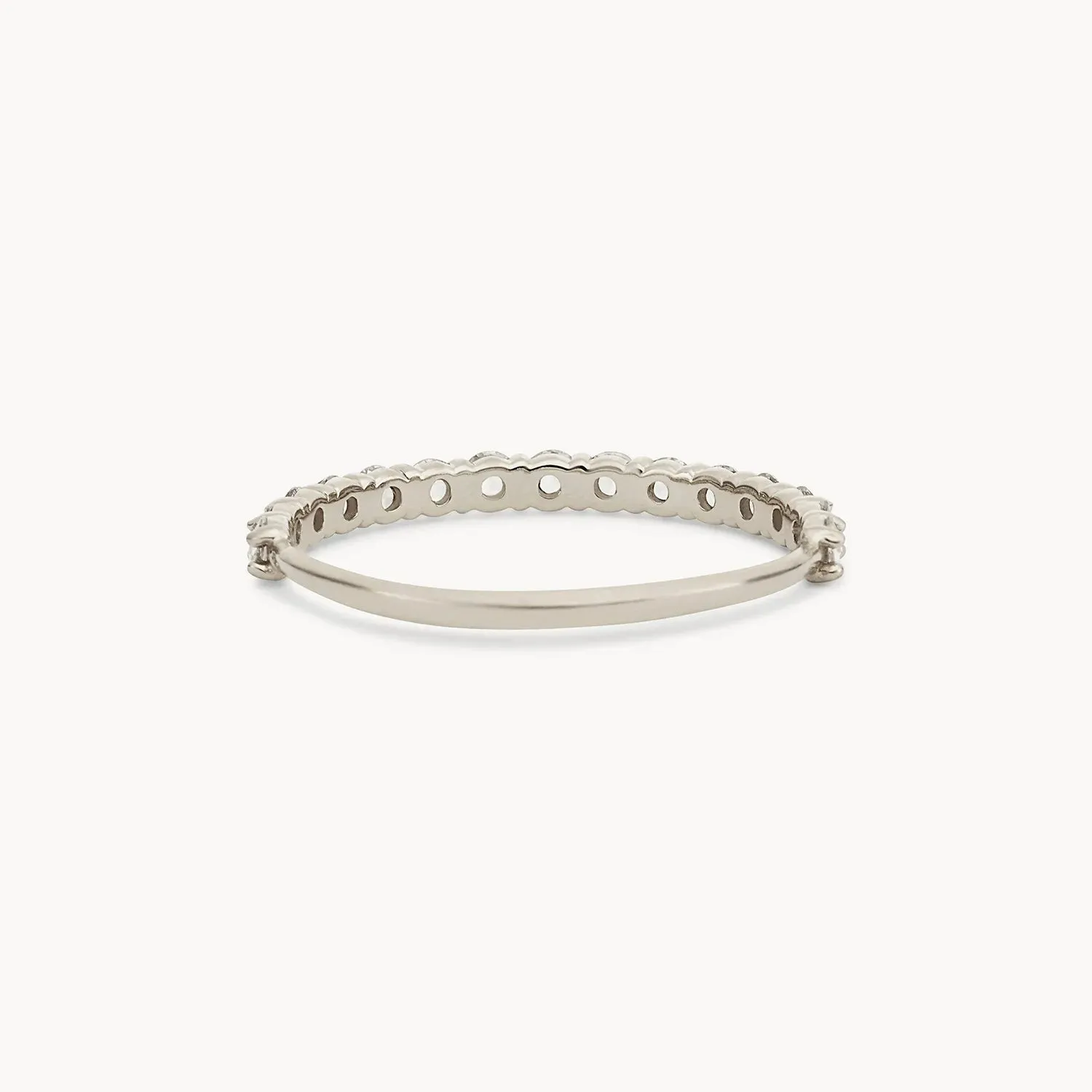 Moonglade ring - 14k white gold, white diamonds