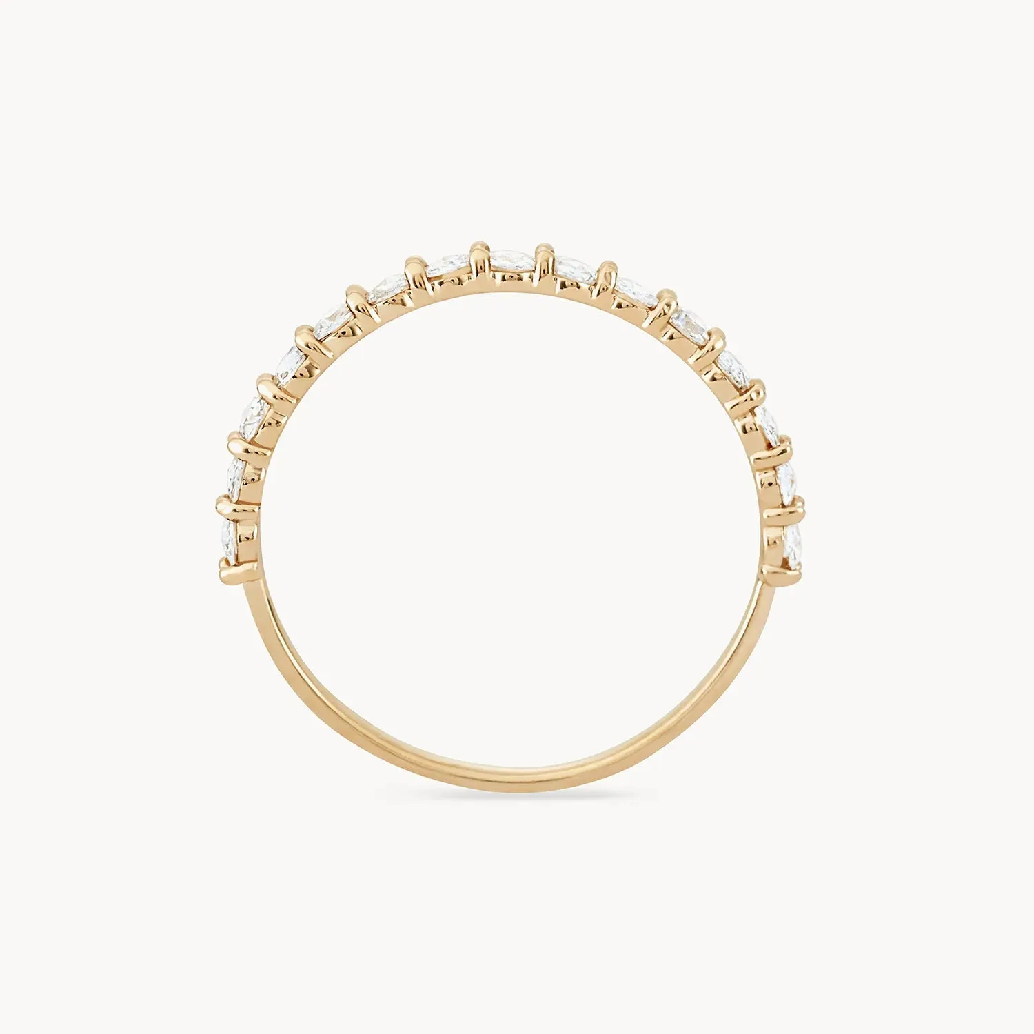 Moonglade ring - 14k yellow gold, white diamonds