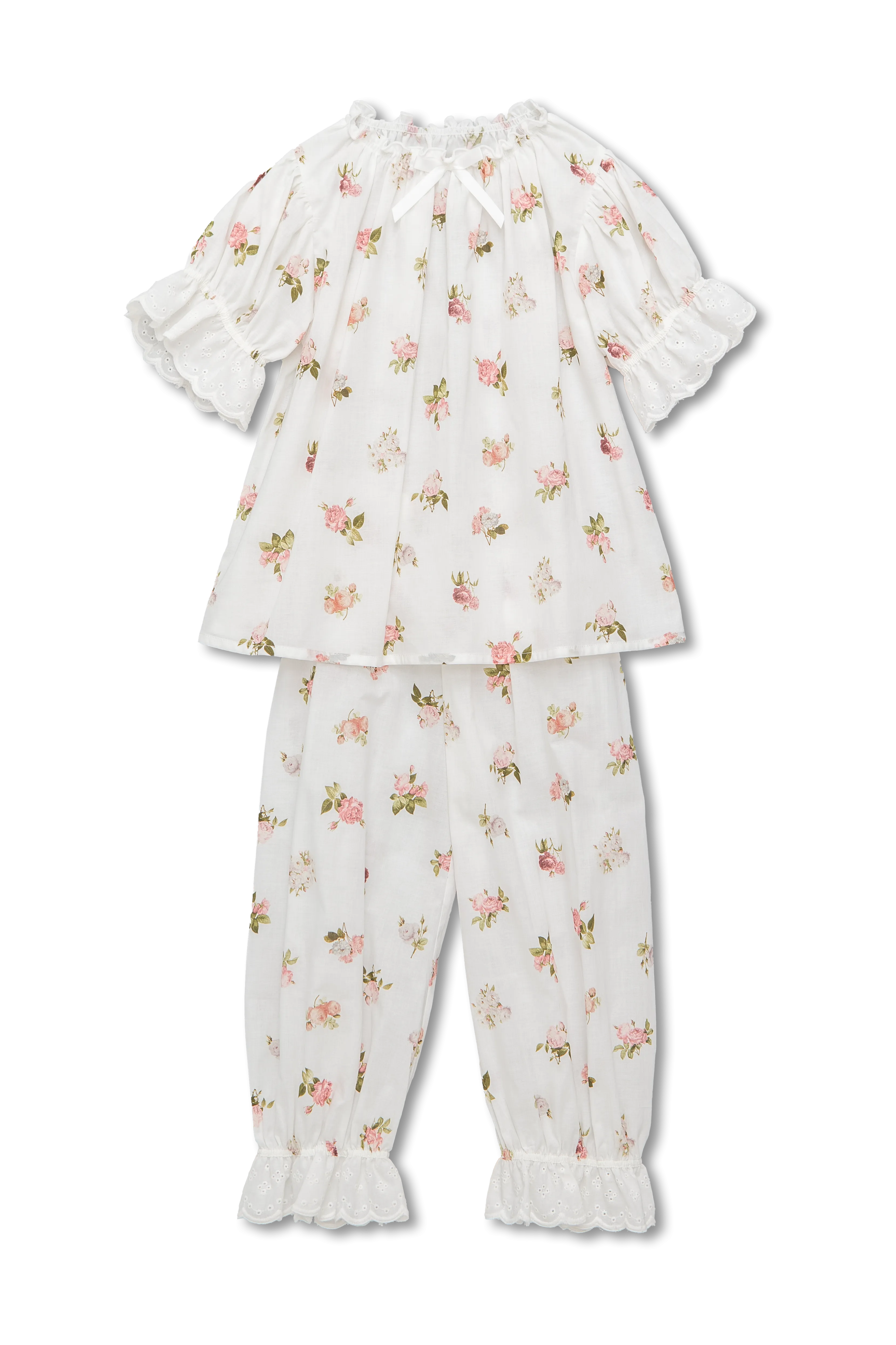 NATHALIE - CHILDREN'S PYJAMA SET PINK ROSES