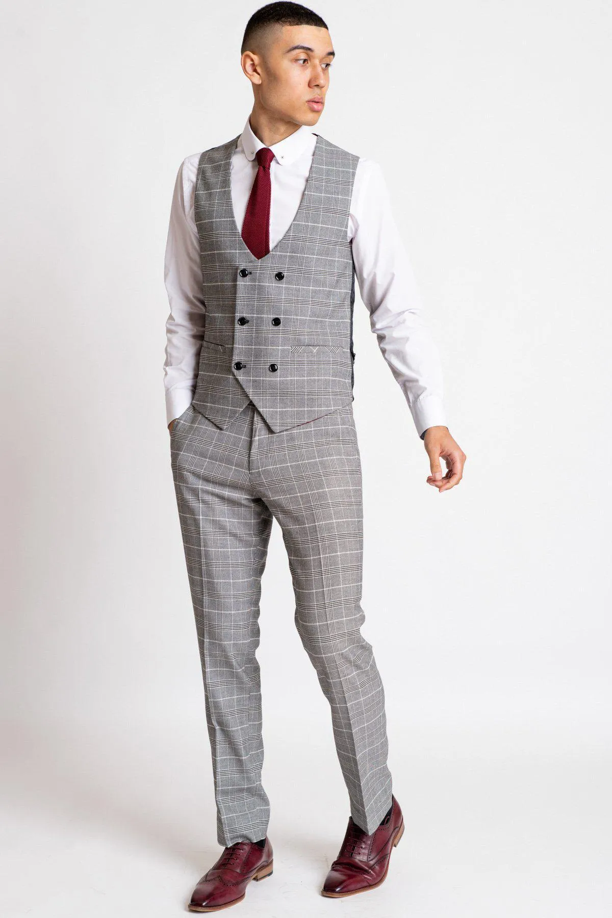 Olympic Swimmer James Guy in Ross Grey Check Suit