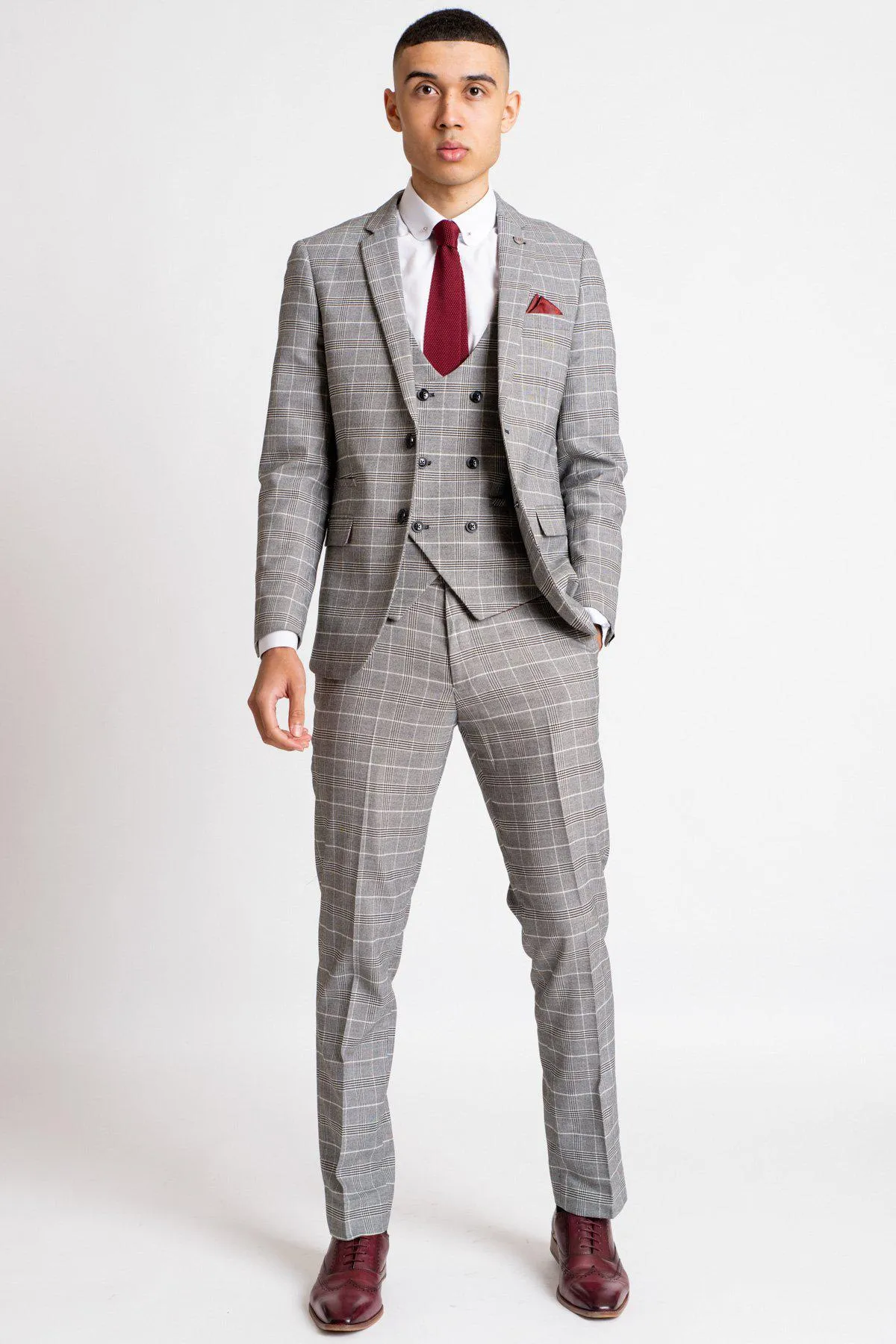 Olympic Swimmer James Guy in Ross Grey Check Suit