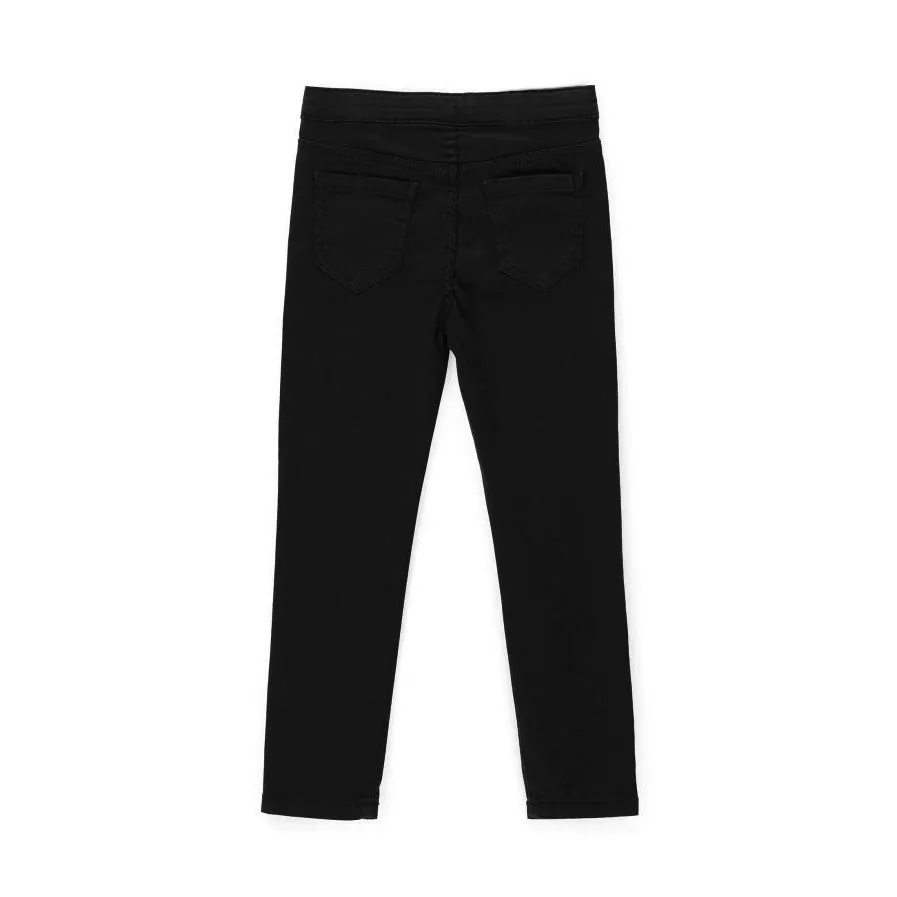 OM - Kids 'Black' Stretchable Cotton Jegging OM772