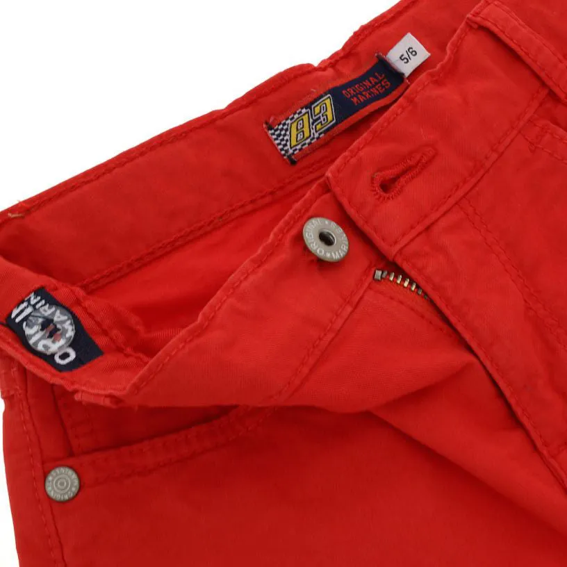 OM - Kids 'Red' Stretchable Cotton Pant OM771