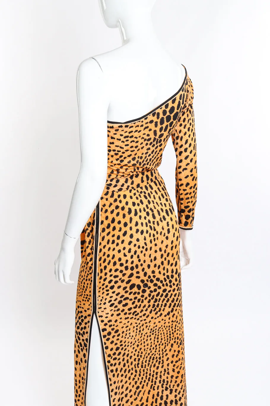 One Shoulder Cheetah Print Dress & Sash