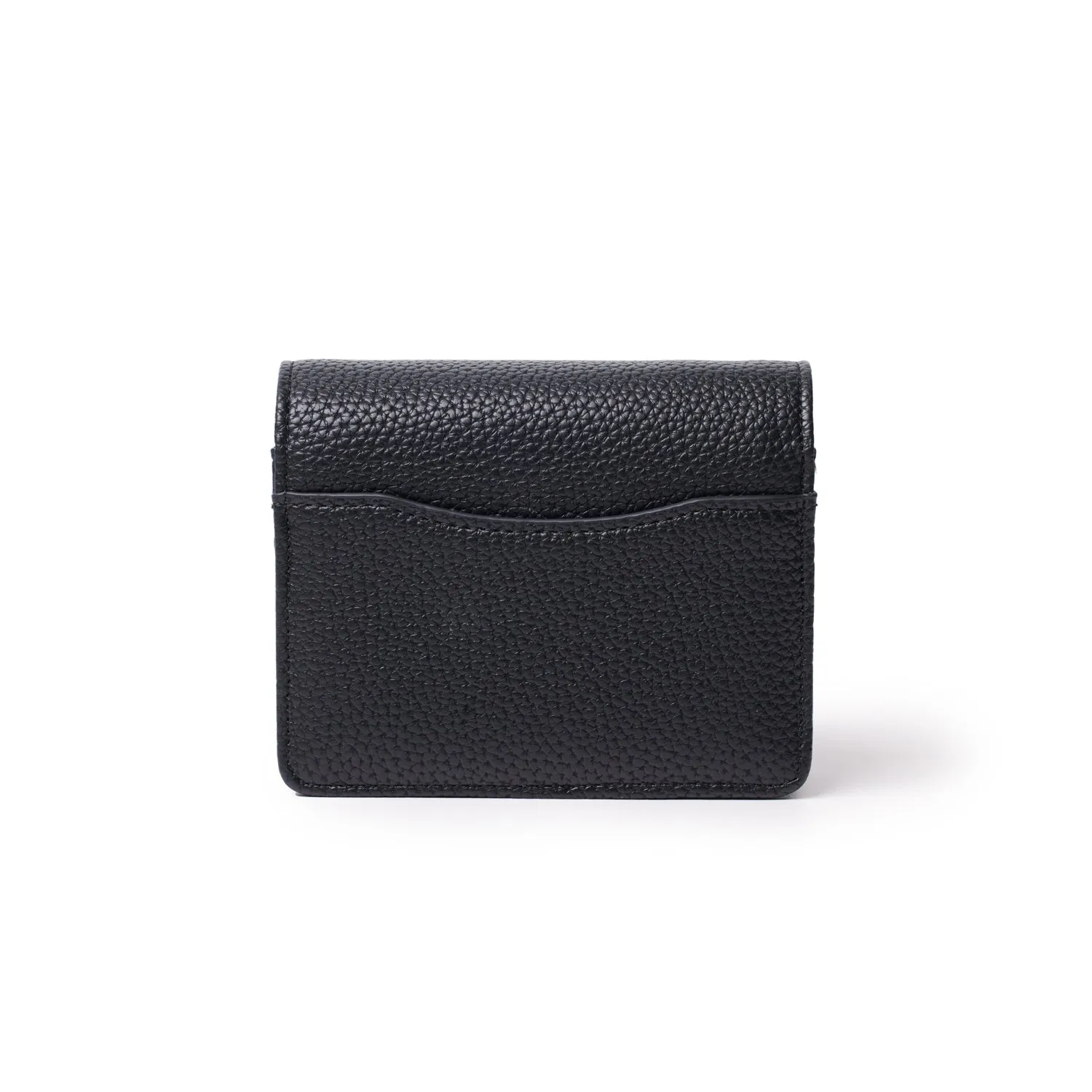 PEBBLE MINI WALLET ON CHAIN BLACK