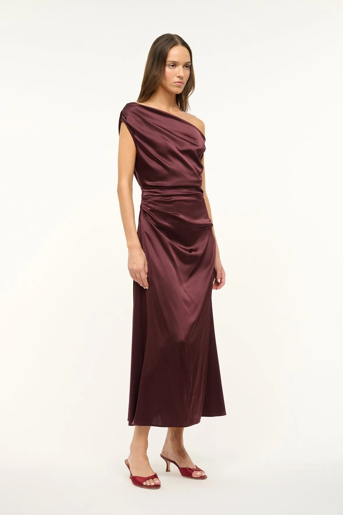 PHARE SILK DRESS | MERLOT