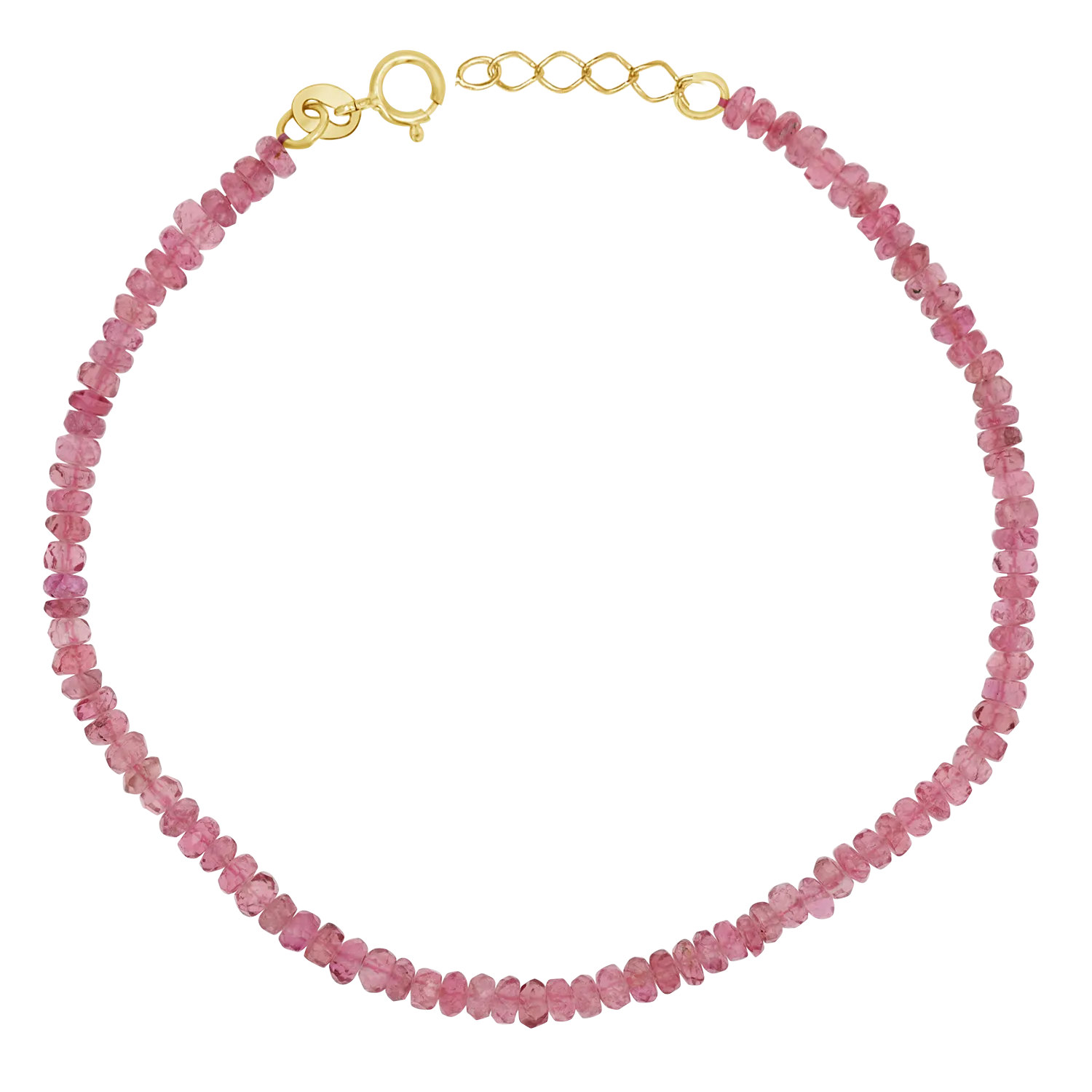 Pink Sapphire Beaded Bracelet