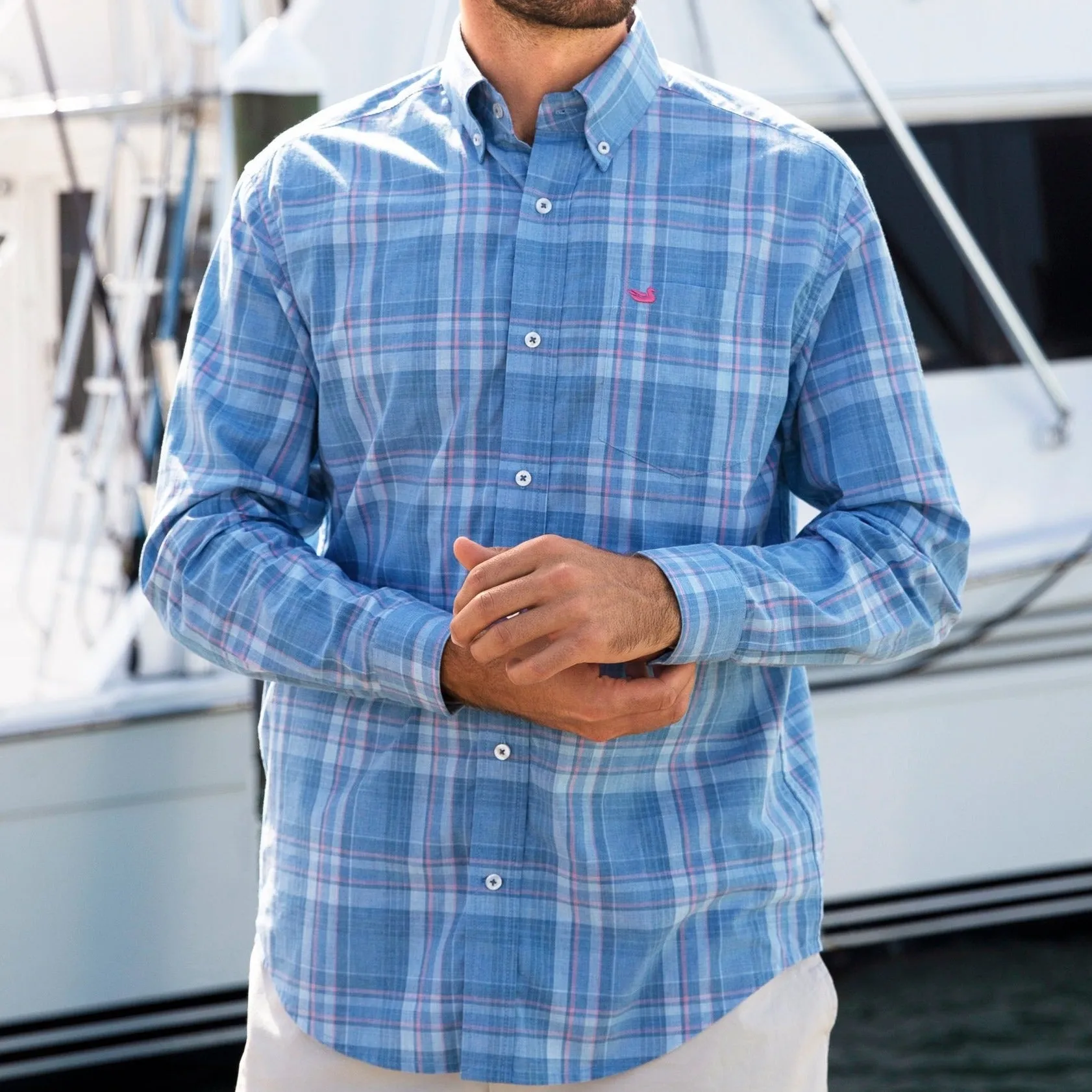 Potomac Relaxed Plaid Dress Shirt