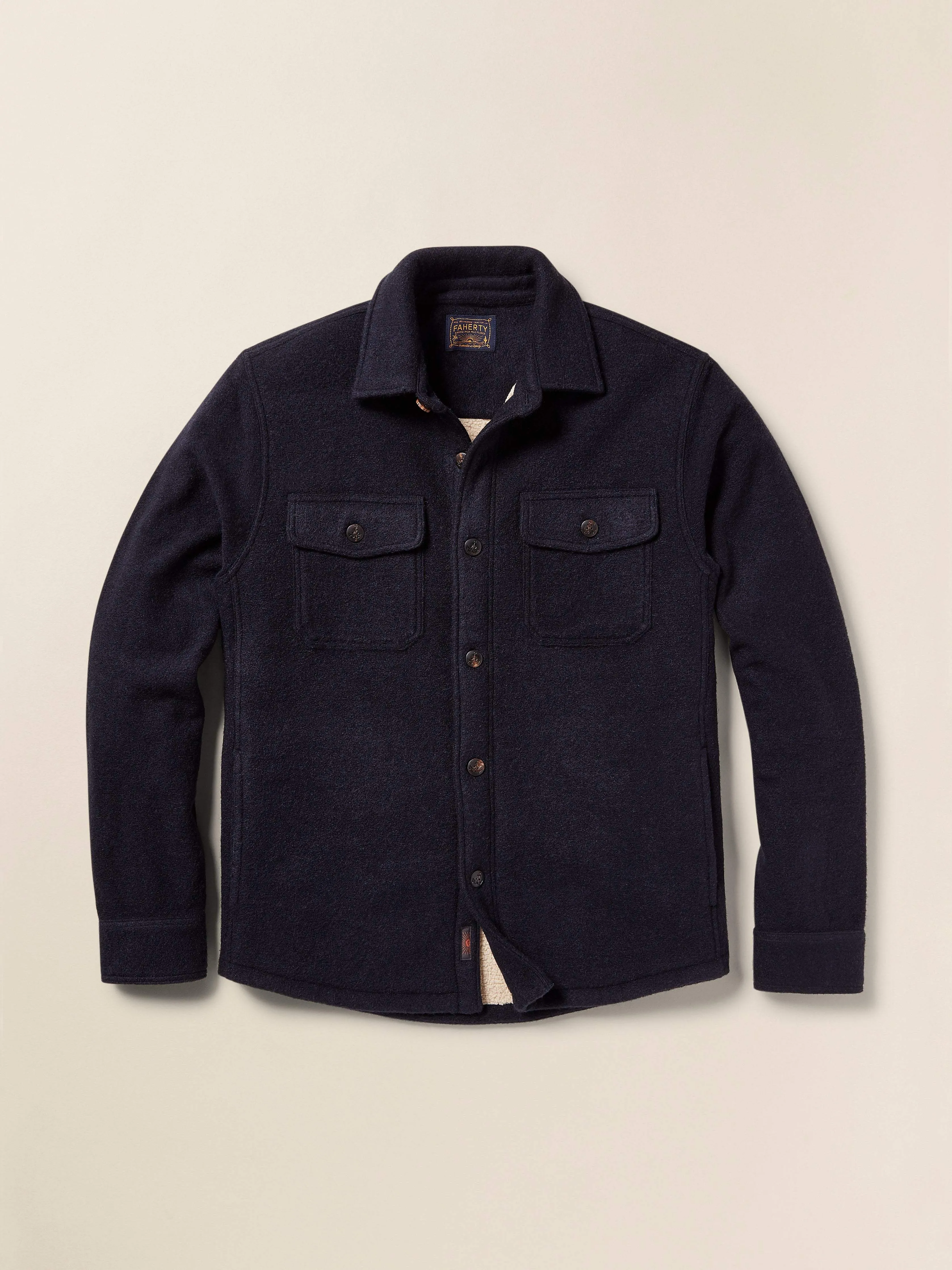 Range High Pile Fleece Lined CPO - Navy Shadow Twill