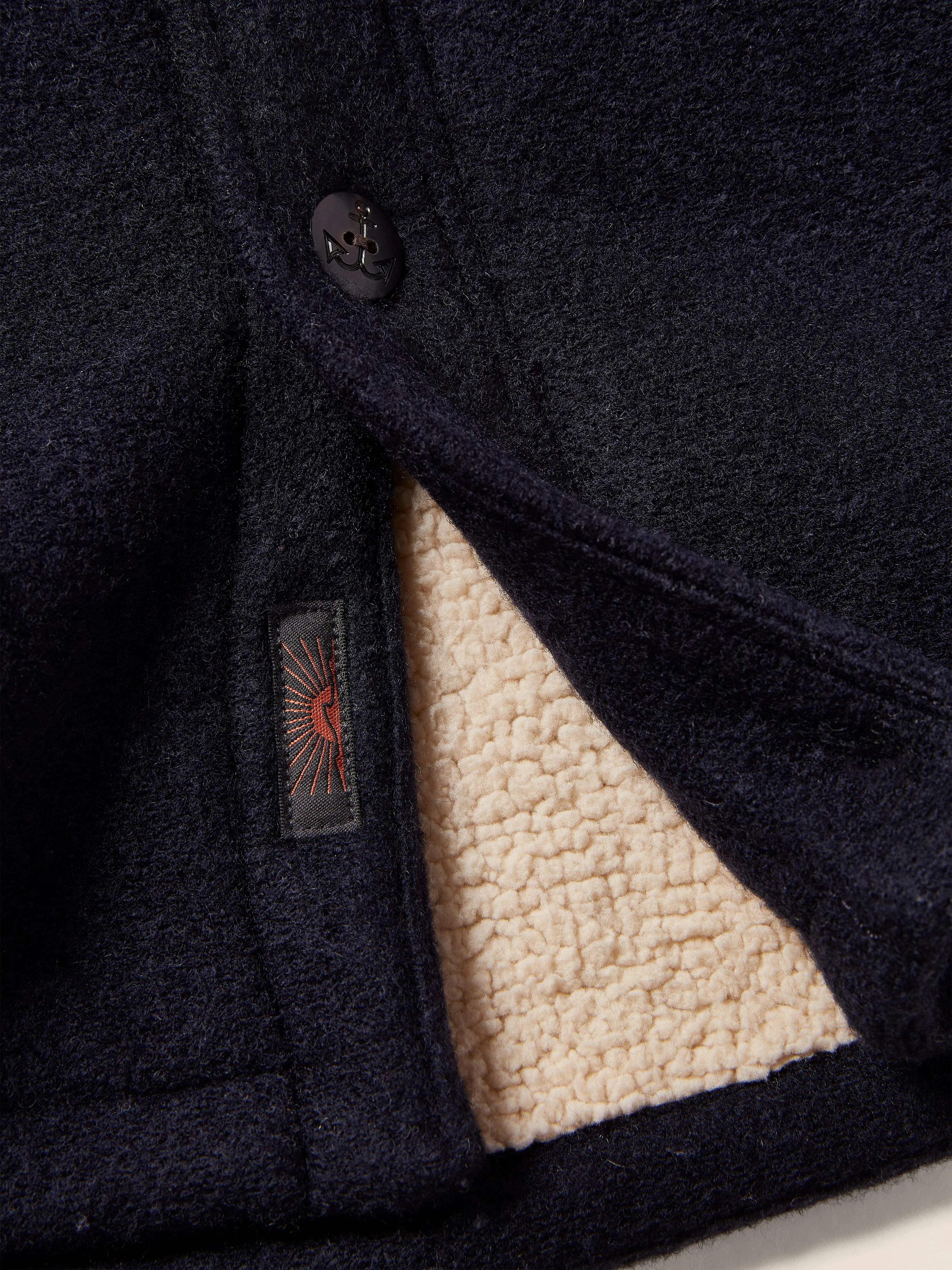 Range High Pile Fleece Lined CPO - Navy Shadow Twill