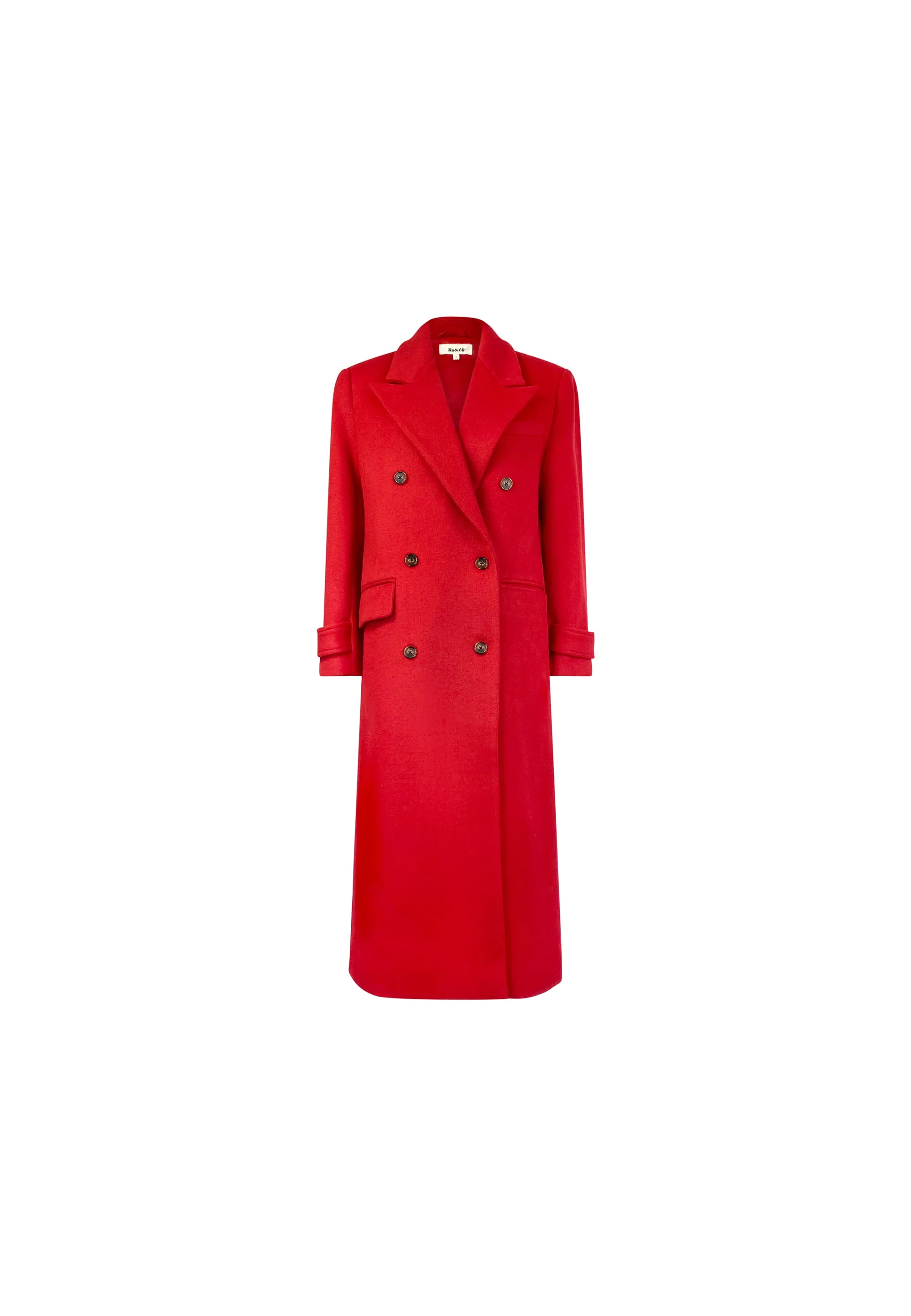 Red Double Breasted Overcoat