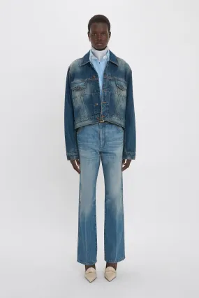 Relaxed Flared Jean In Broken Vintage Wash