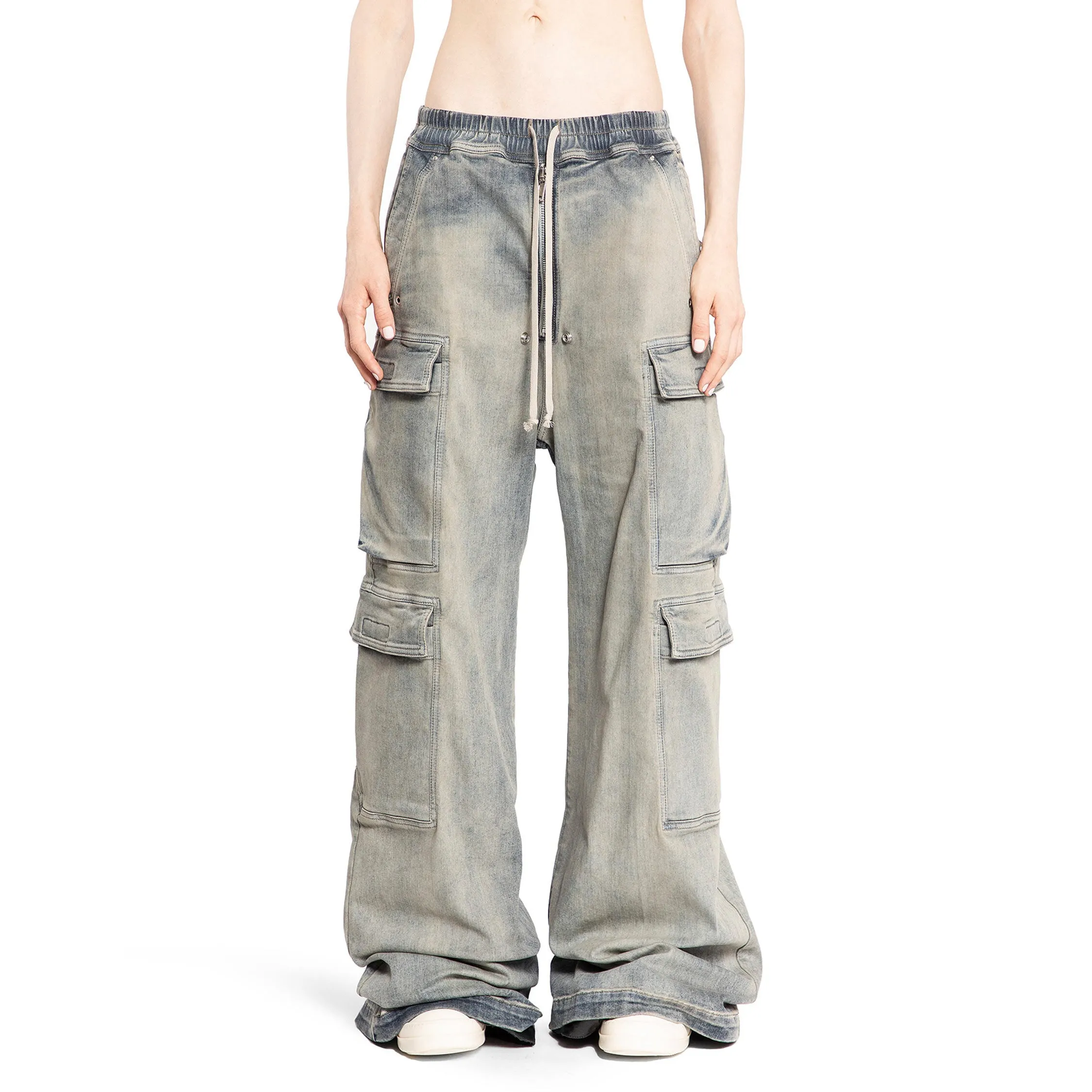 RICK OWENS DRKSHDW WOMAN BLUE TROUSERS