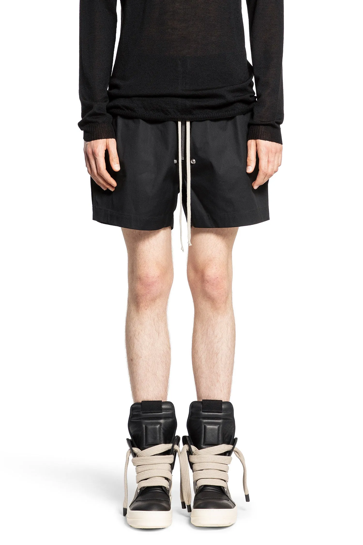 RICK OWENS MAN BLACK SHORTS & SKIRTS