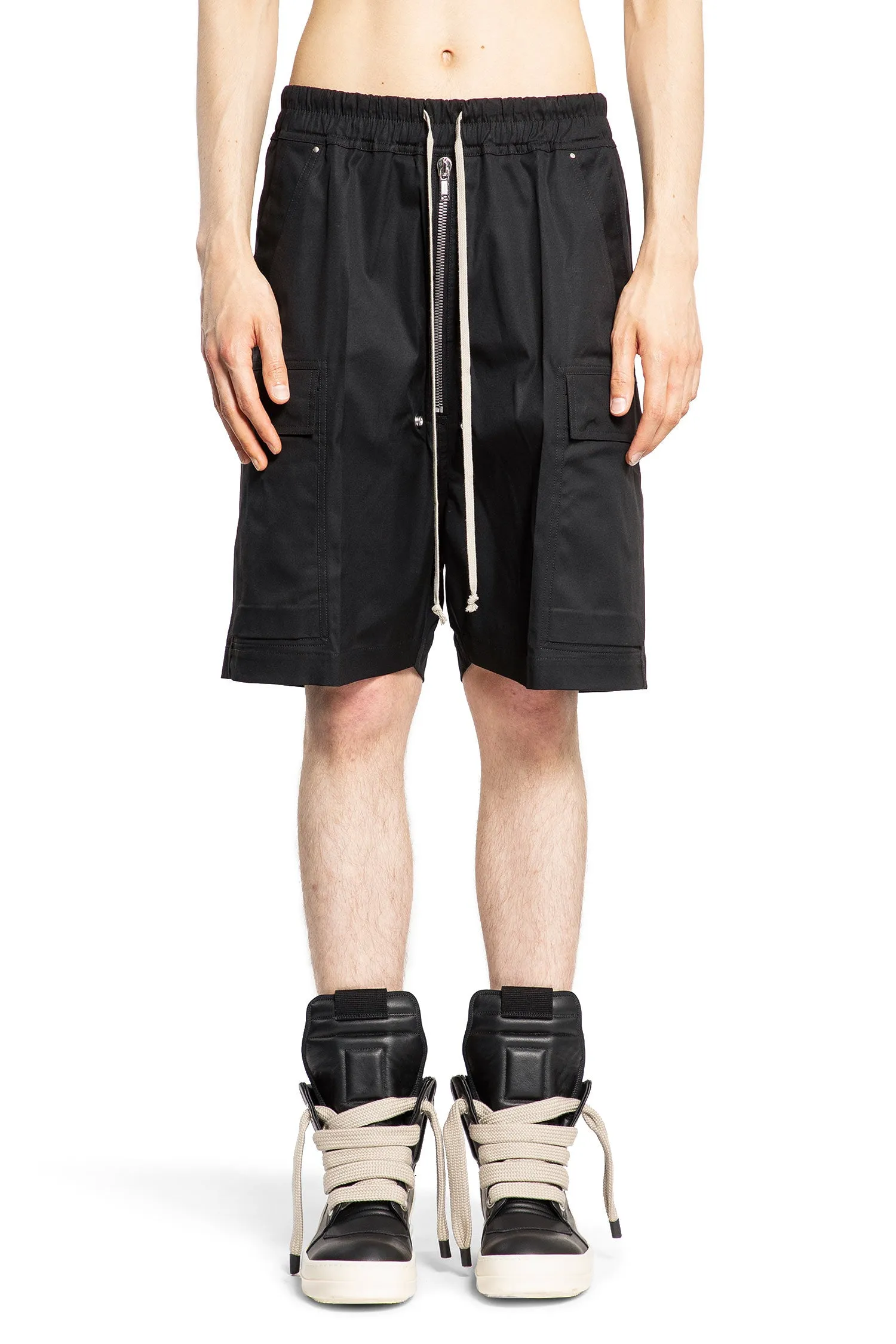 RICK OWENS MAN BLACK SHORTS & SKIRTS