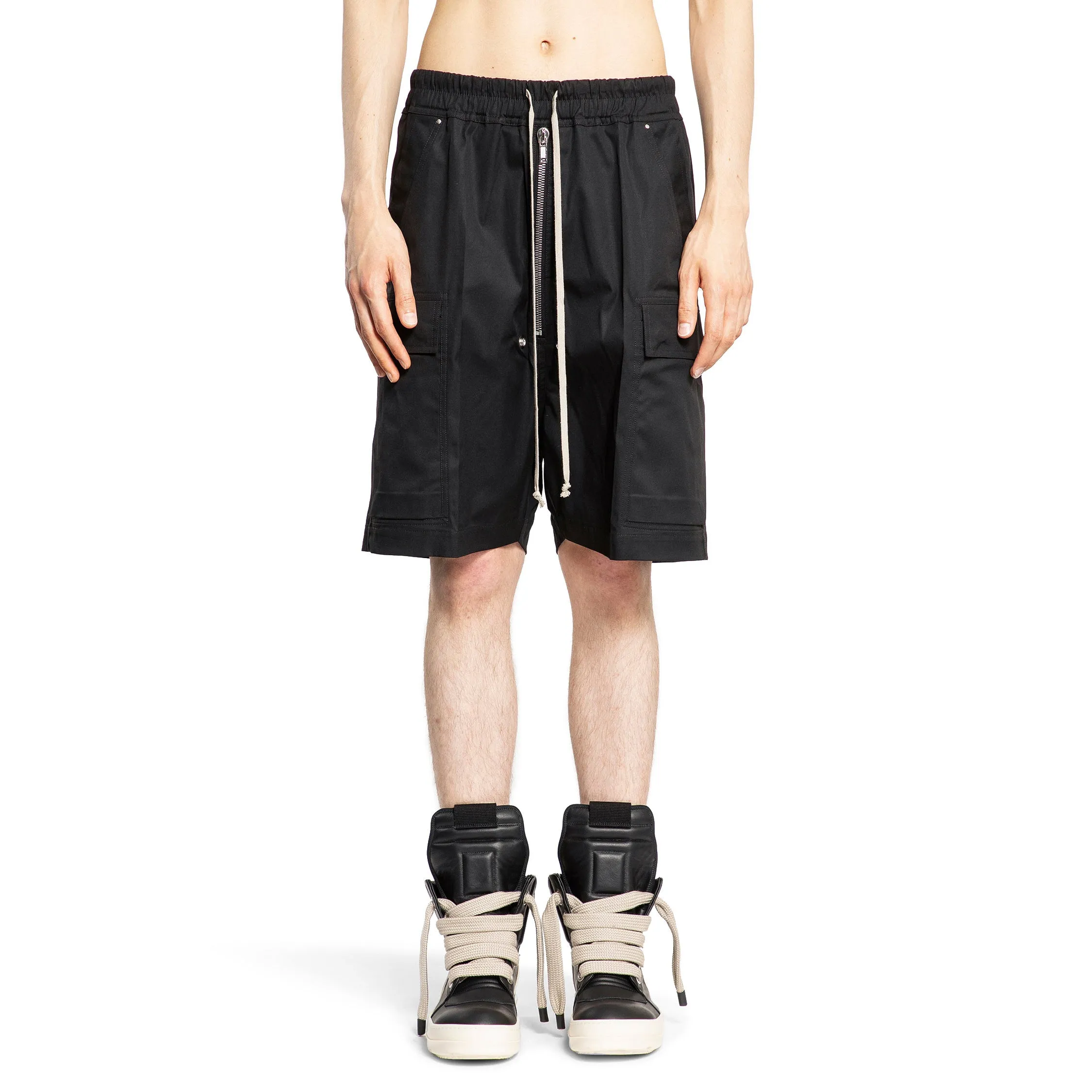 RICK OWENS MAN BLACK SHORTS & SKIRTS