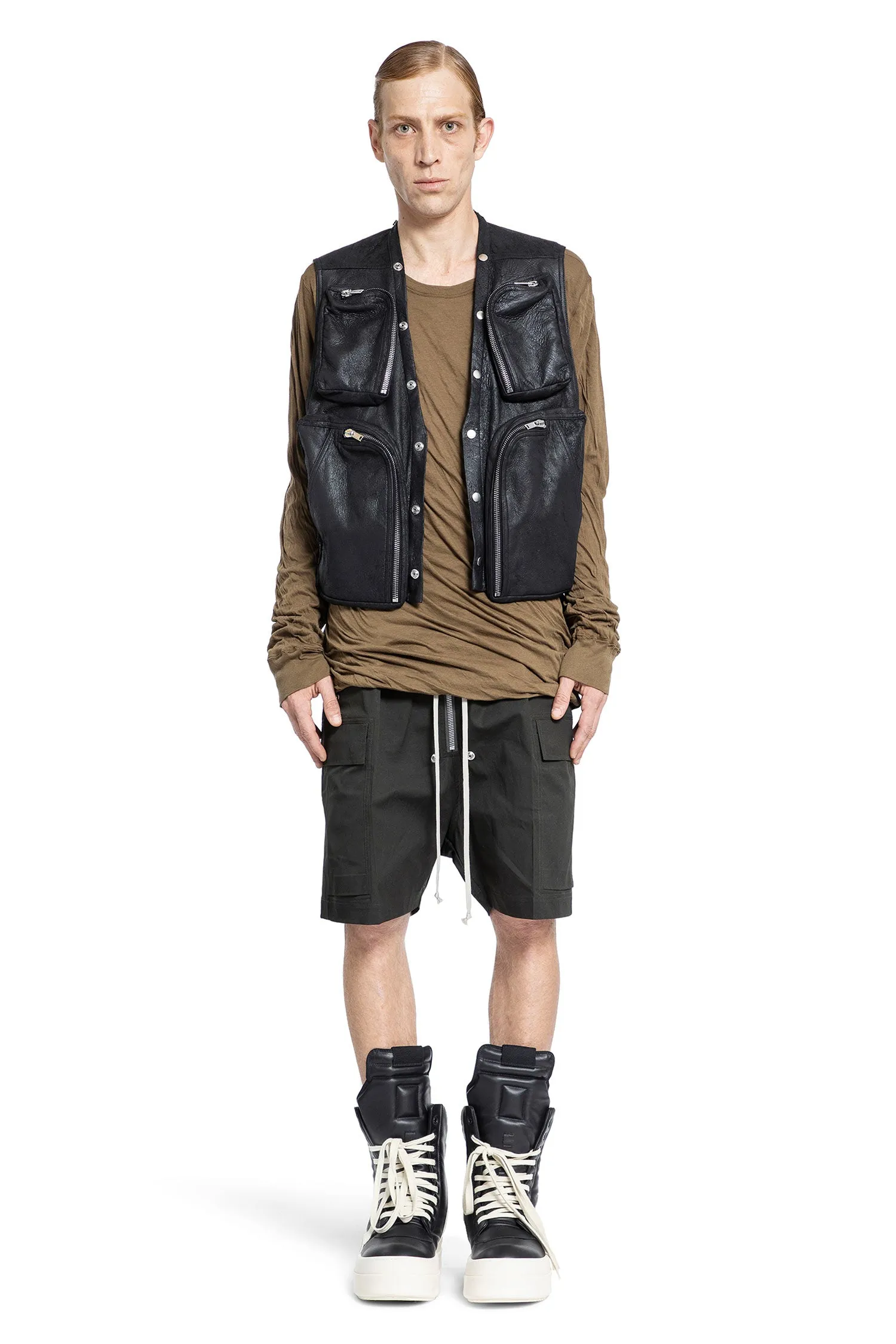 RICK OWENS MAN GREEN SHORTS & SKIRTS