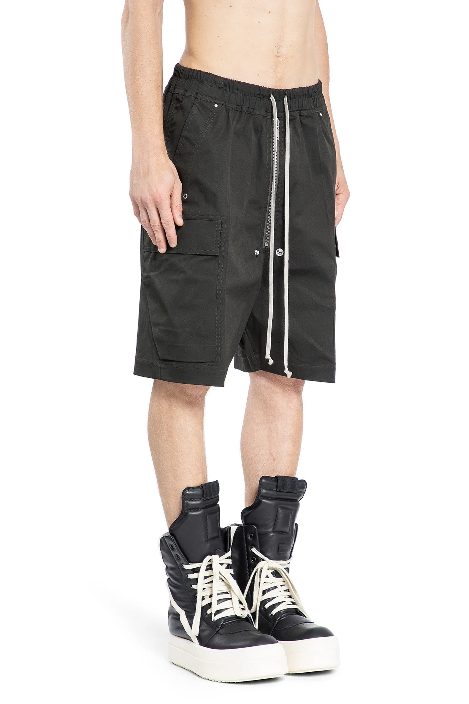 RICK OWENS MAN GREEN SHORTS & SKIRTS