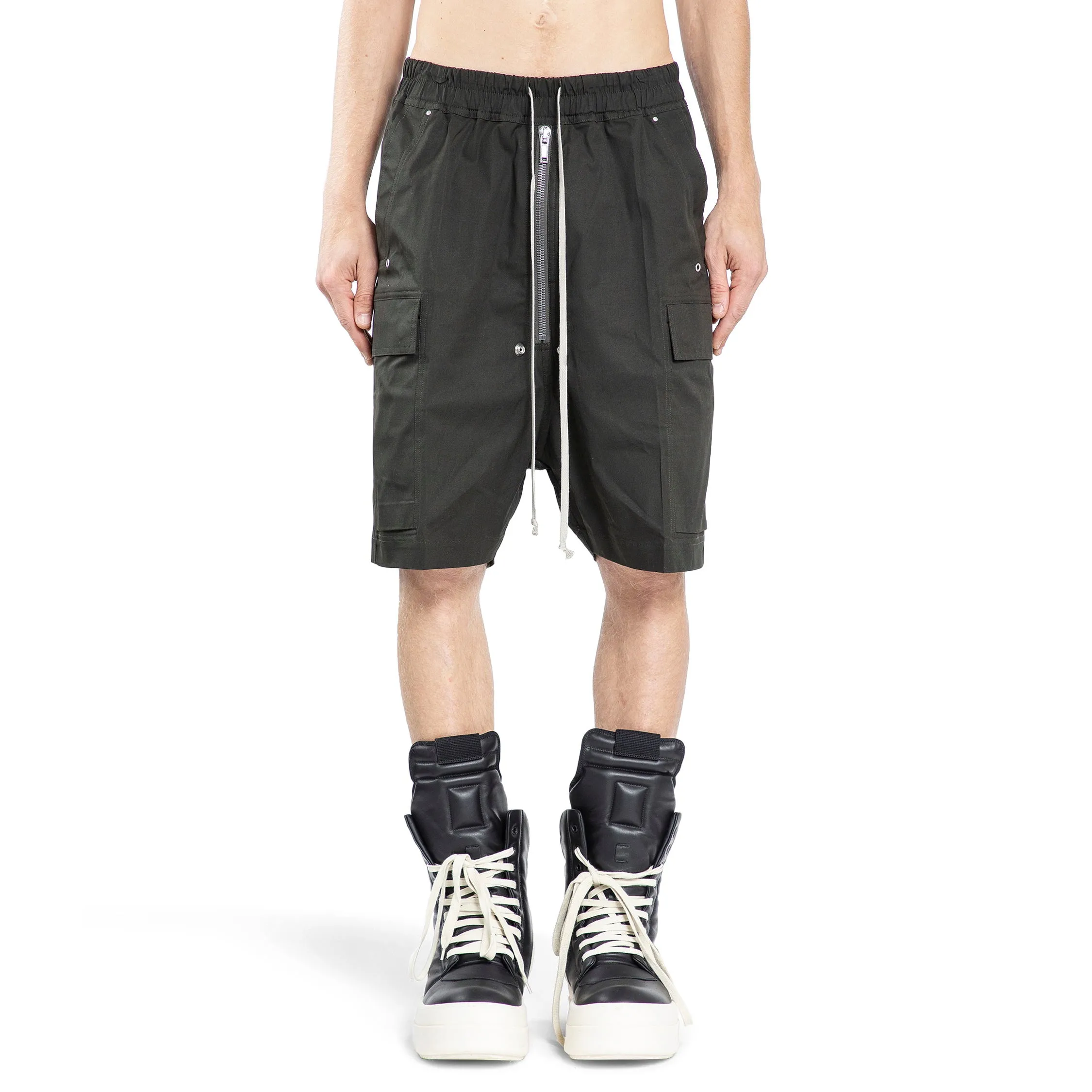 RICK OWENS MAN GREEN SHORTS & SKIRTS