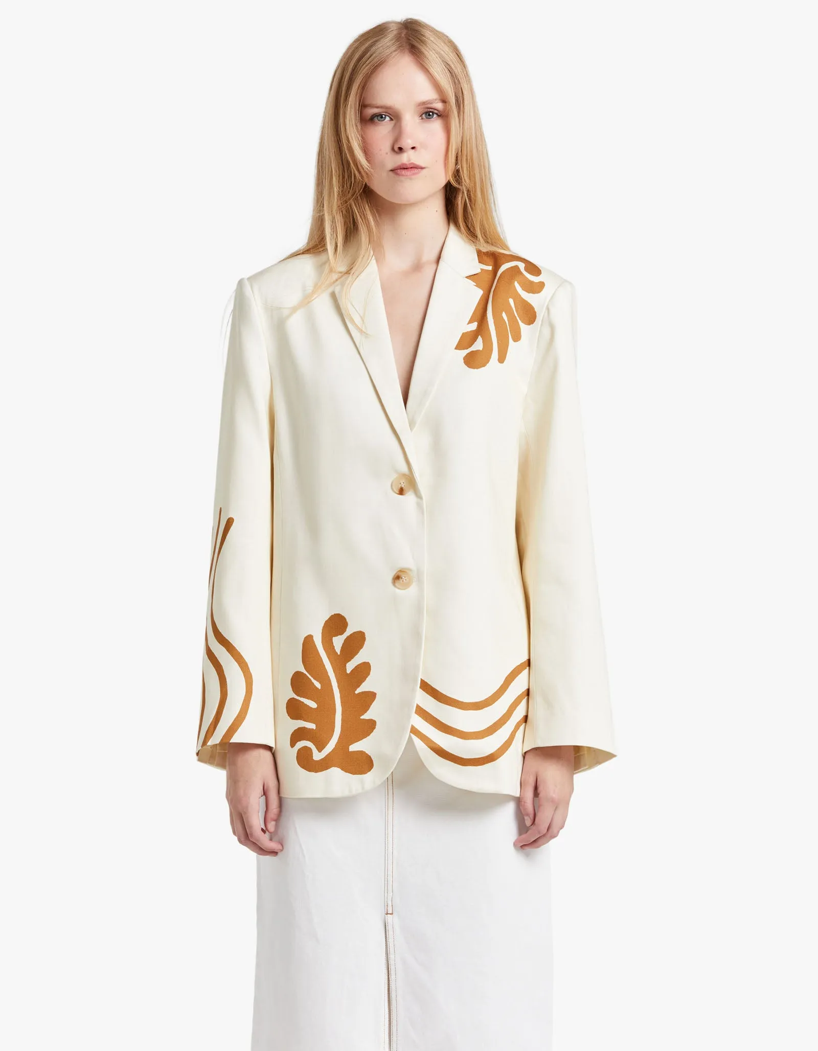 Rico Oversize Jacket - Stencil Leaf