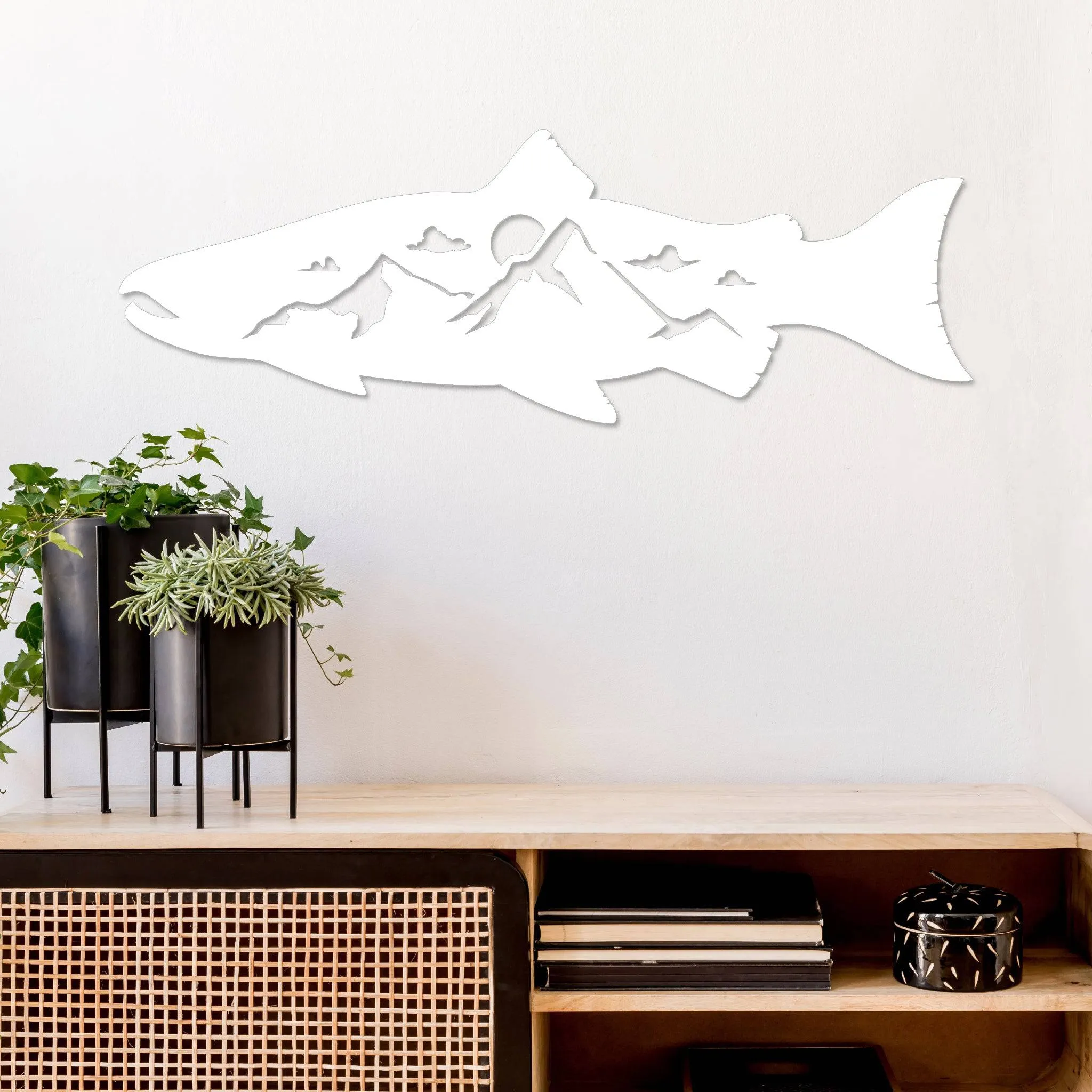 Salmon Fish Design Alternative - Metal Wall Art