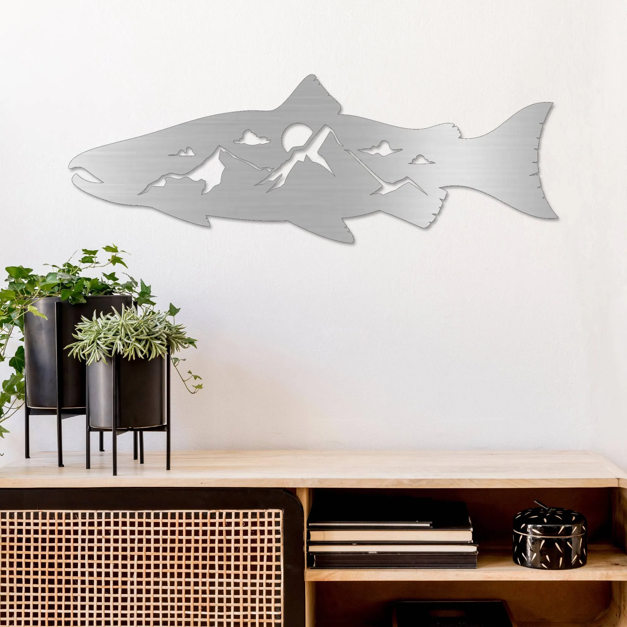 Salmon Fish Design Alternative - Metal Wall Art