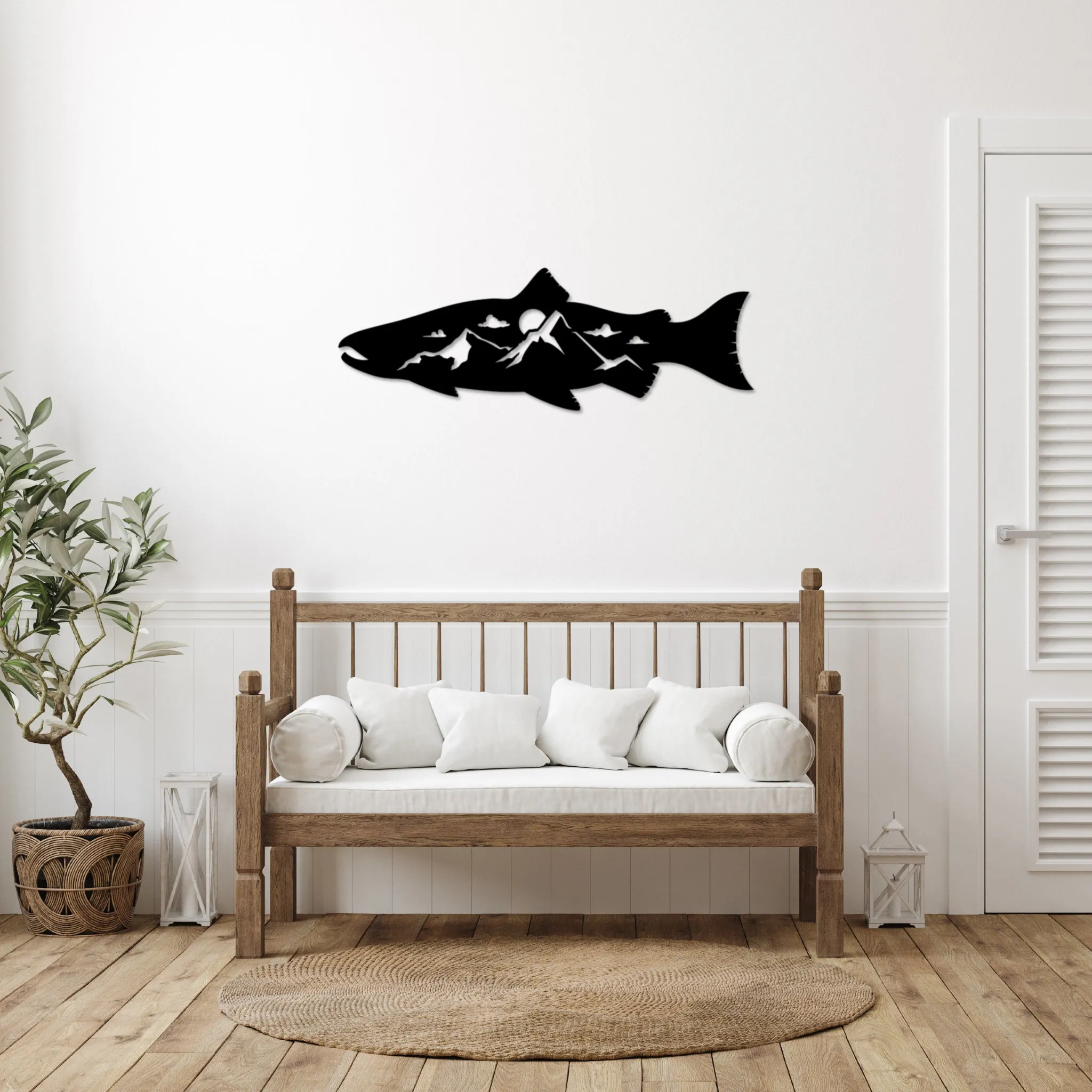 Salmon Fish Design Alternative - Metal Wall Art