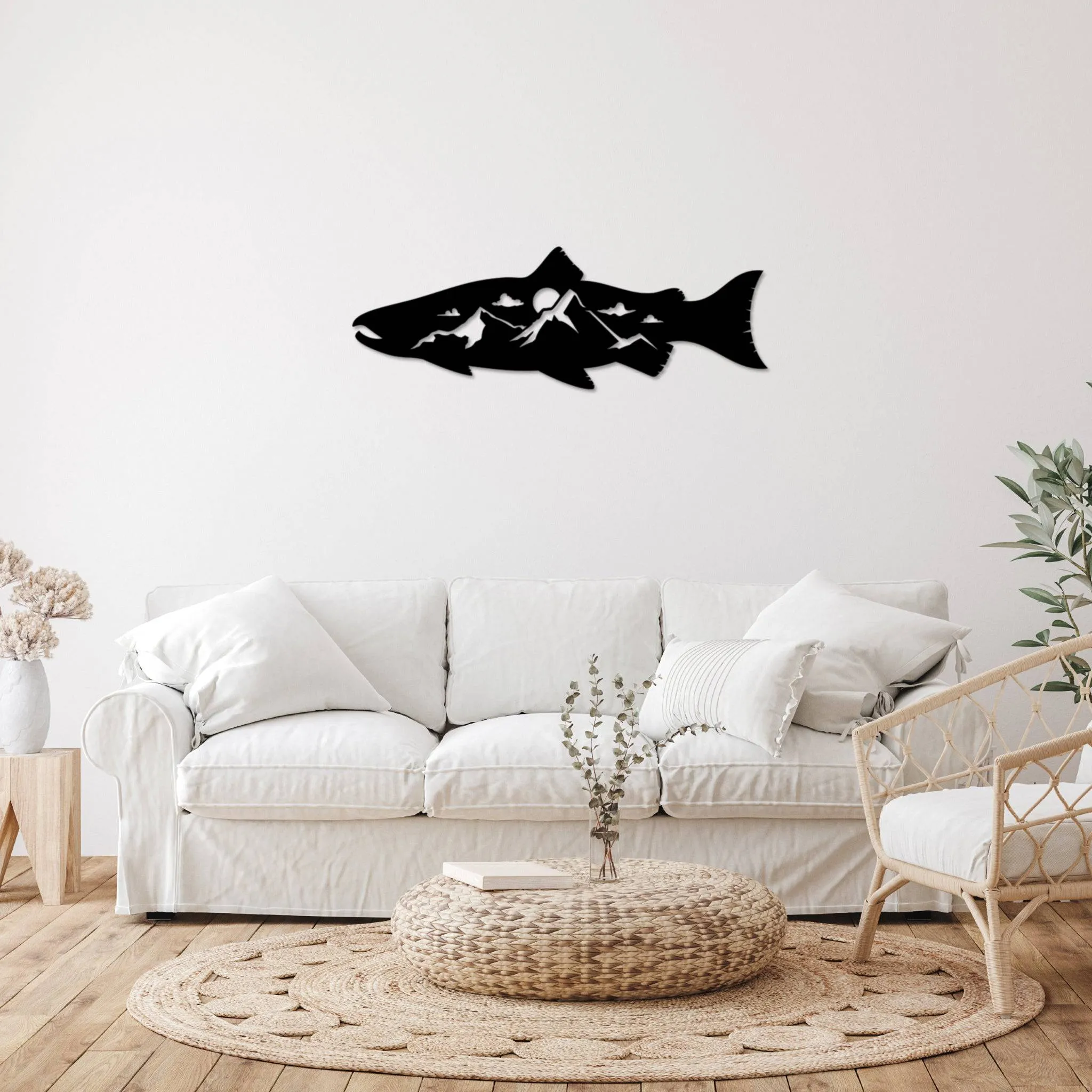 Salmon Fish Design Alternative - Metal Wall Art