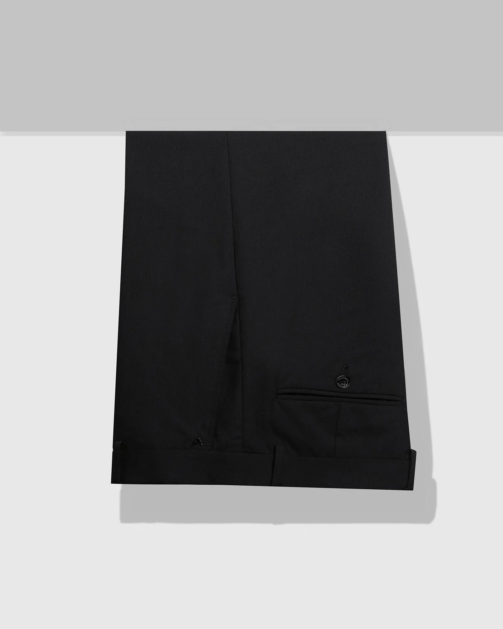 Slim Comfort B-95 Formal Black Textured Trouser - Facum