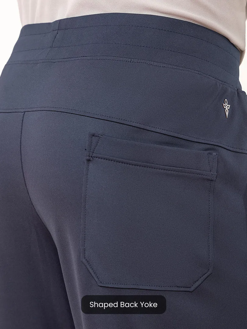 Solid Navy Work-to-Workout Pants