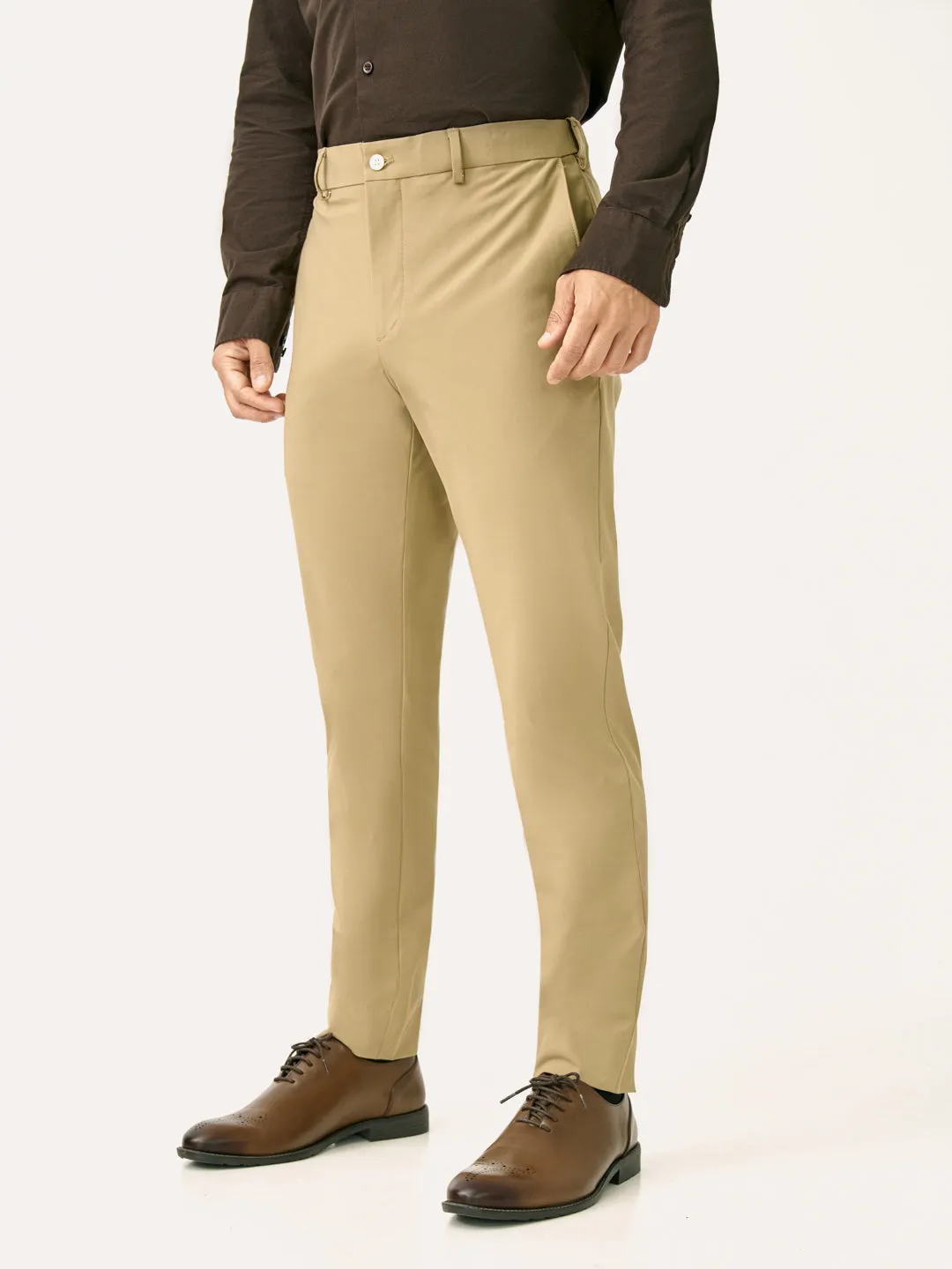 Somewhere Khaki Slim Fit Stretch Formal Pants