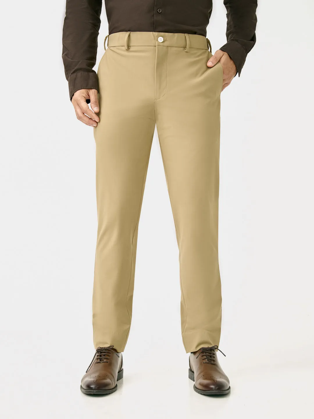 Somewhere Khaki Slim Fit Stretch Formal Pants