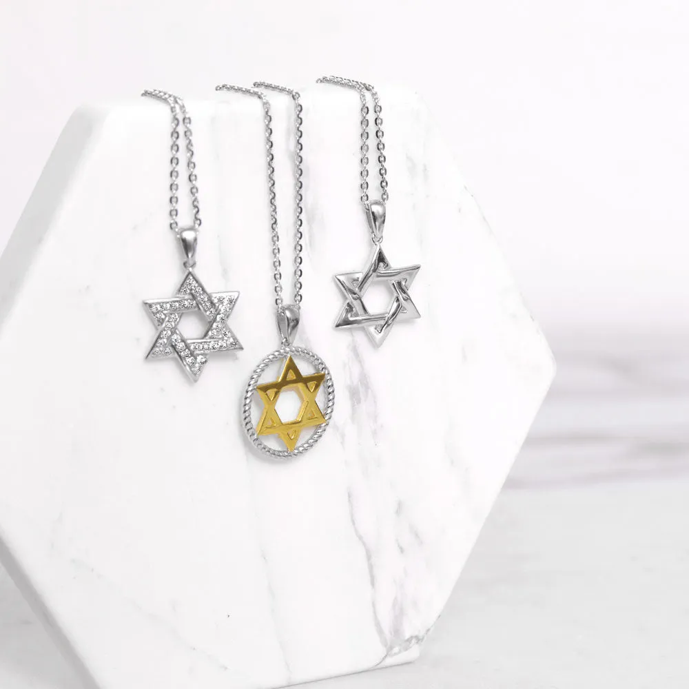 Star of David Necklace in Sterling Silver