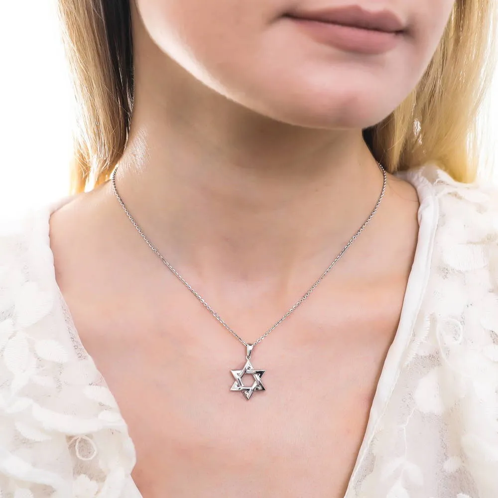 Star of David Necklace in Sterling Silver