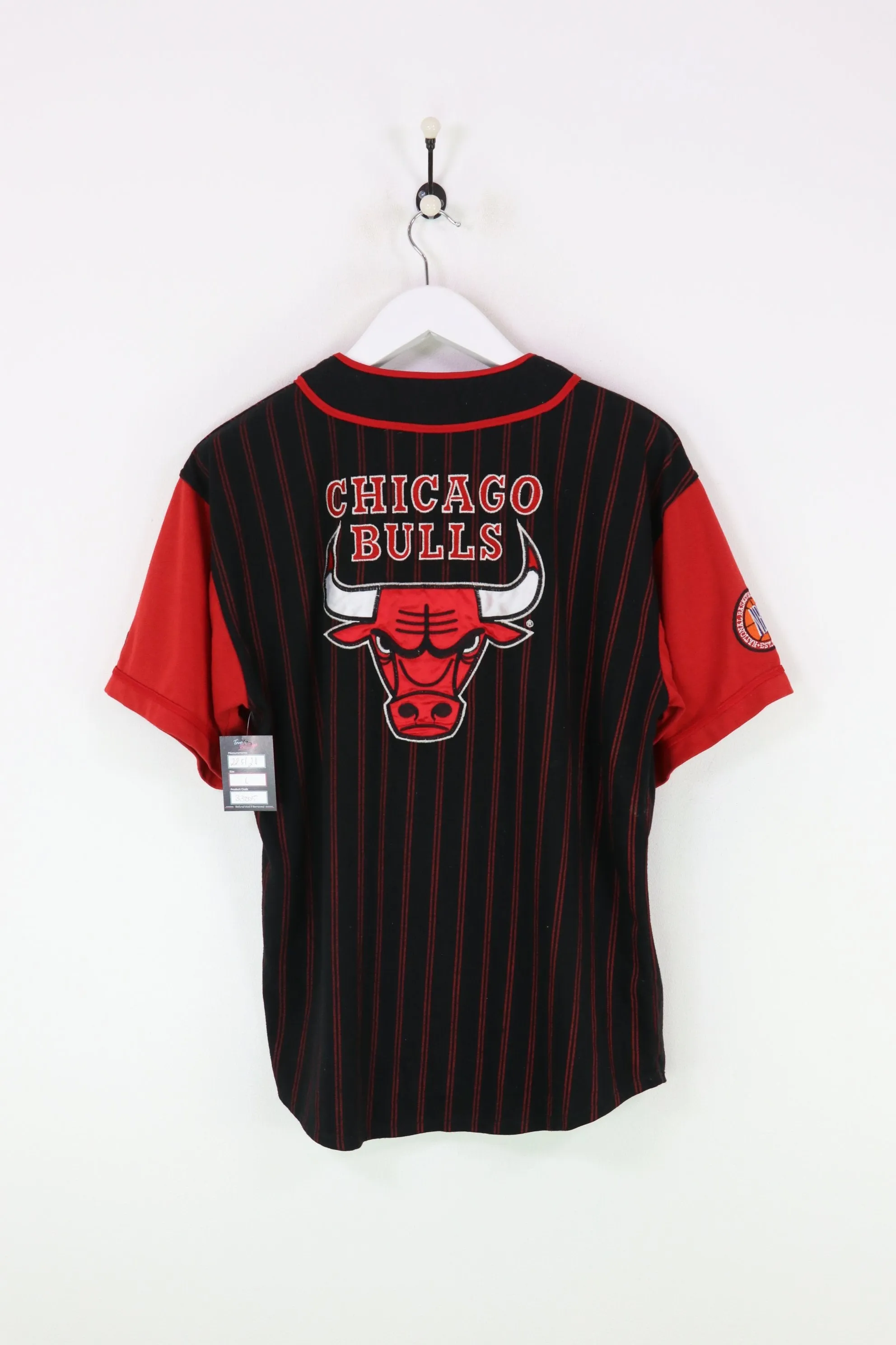 Starter Chicago Bulls Basketball Shirt Black/Red Large